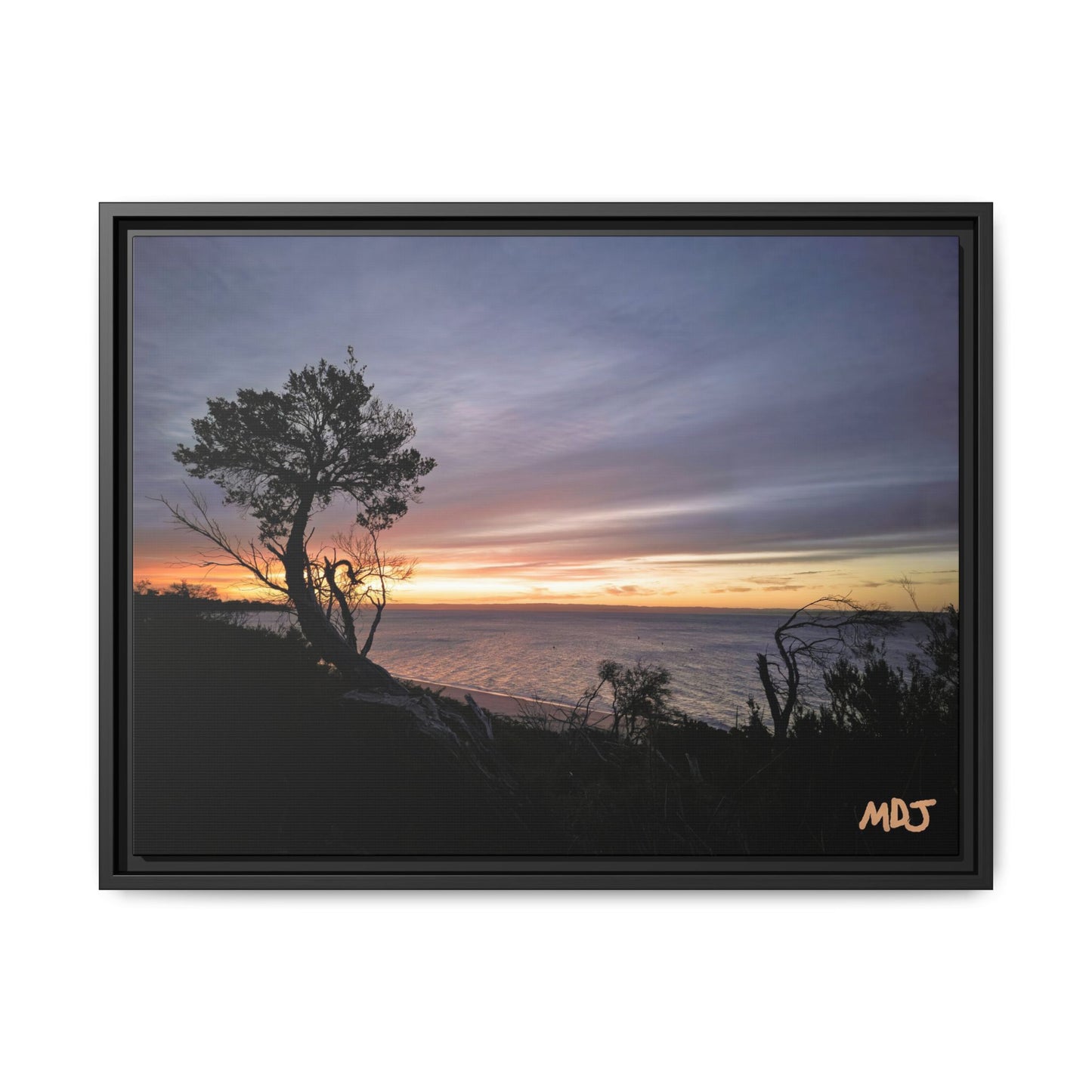 A Tranquil Evening: The Sunset Over Cowes | Framed Canvas