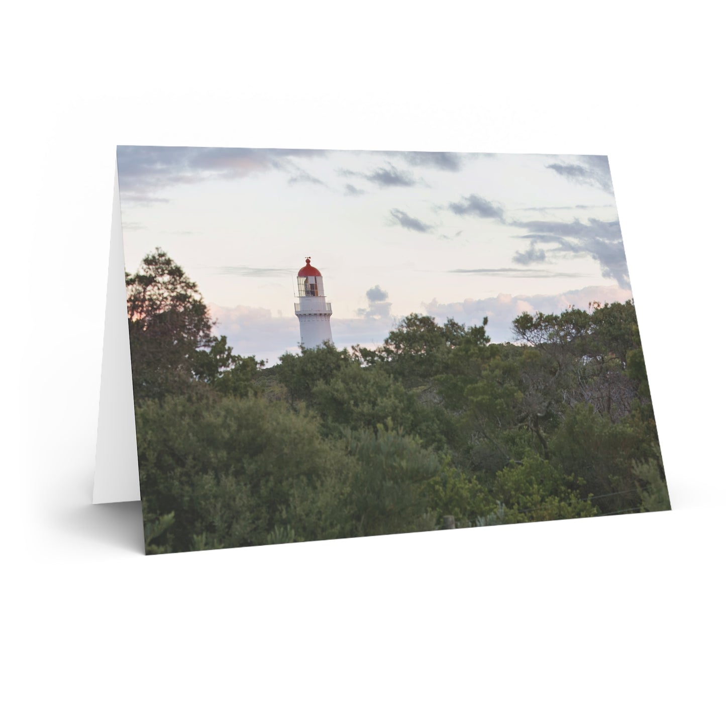 Cape Schank Lighthouse on a Winter Morning 6279 - Greeting Card