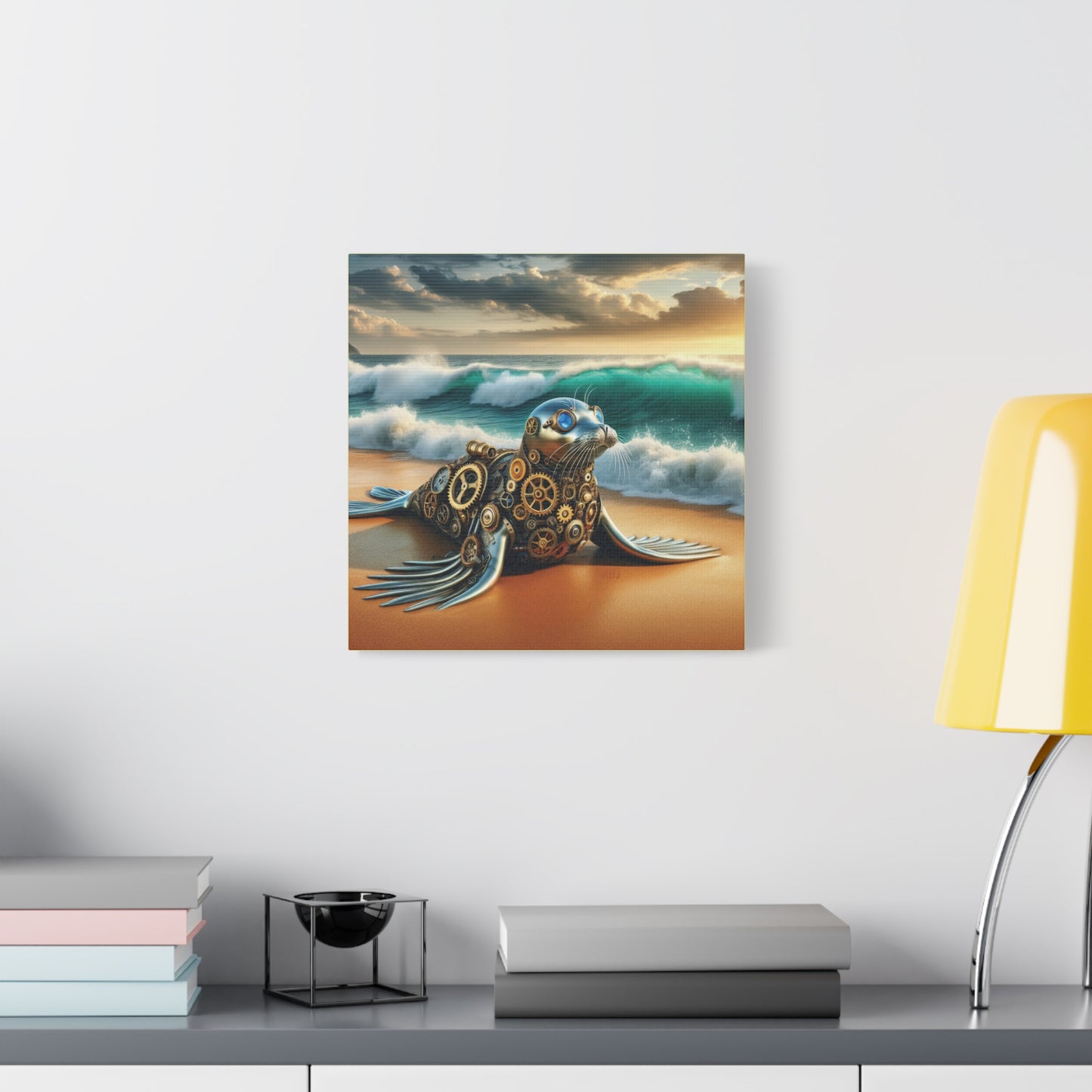 Steampunk Seal 9 - Thick Matte Canvas Print