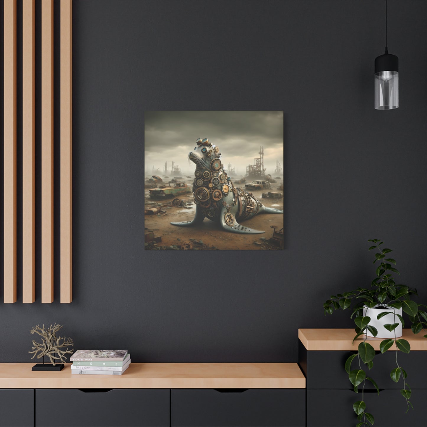 Steampunk Seal 8 - Thick Matte Canvas Print