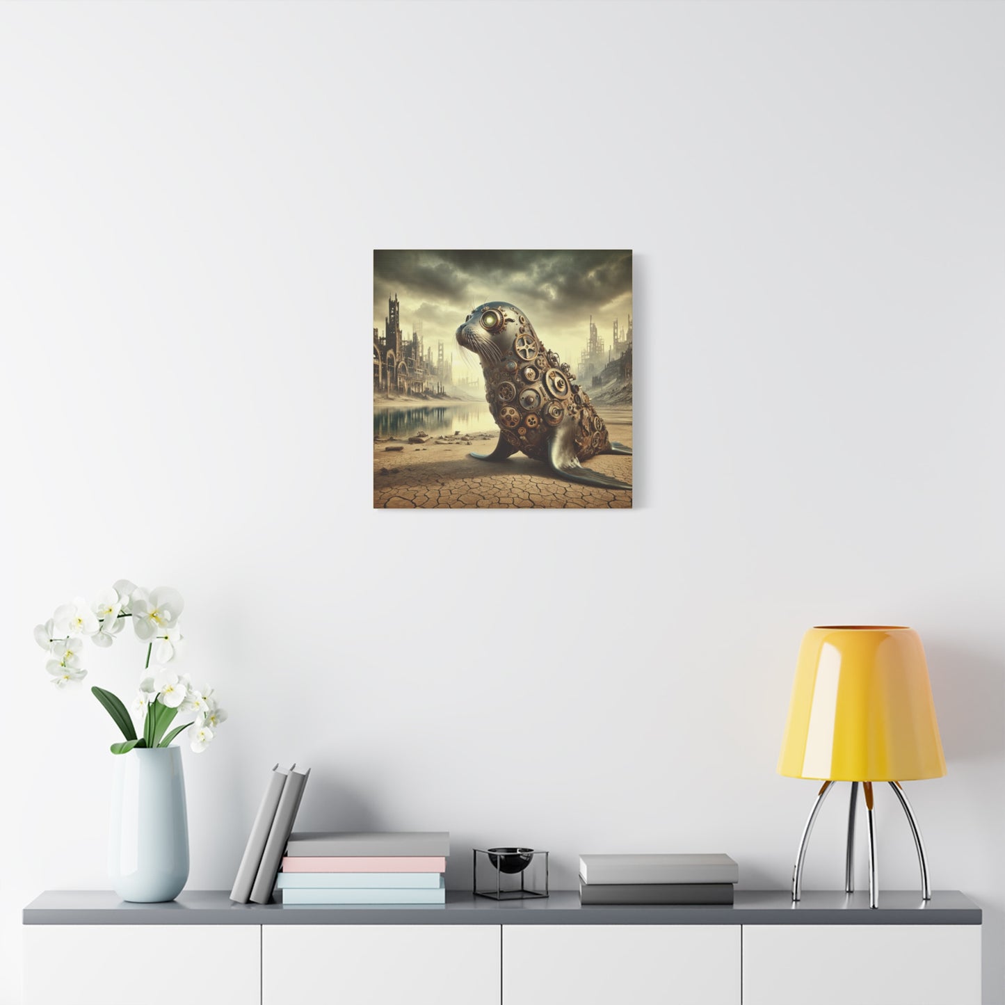 Steampunk Seal 10 - Thick Matte Canvas Print