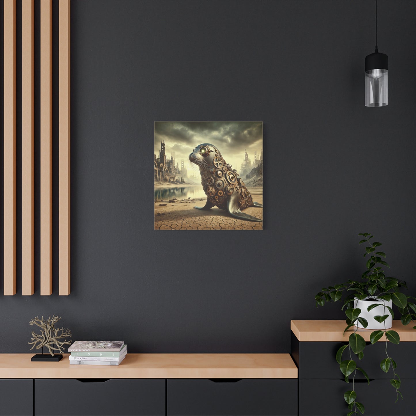 Steampunk Seal 10 - Thick Matte Canvas Print