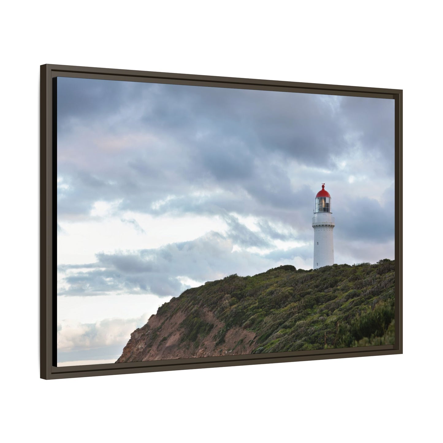 Cape Schank Lighthouse on a Winter Morning 6287 - Framed Canvas Print