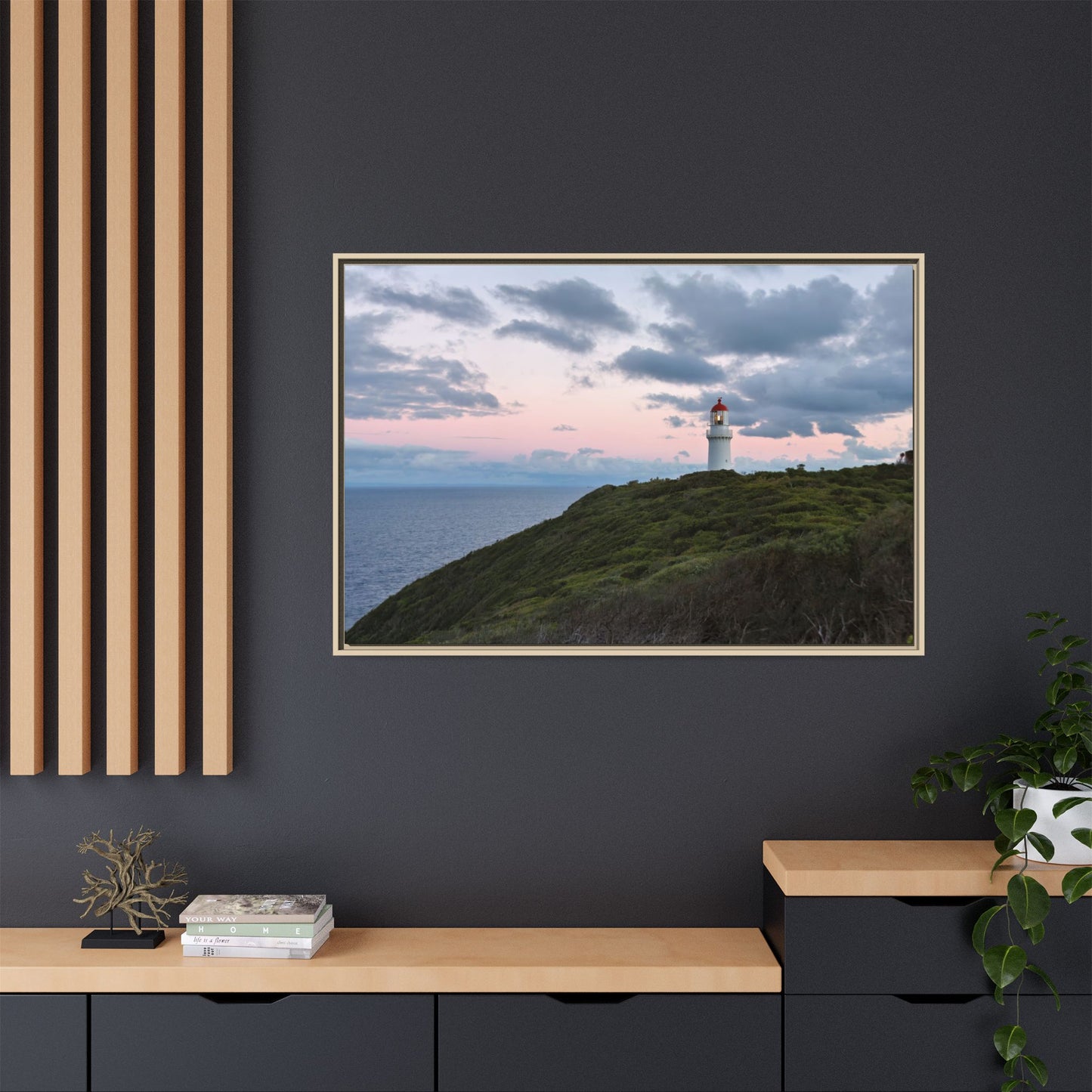 Cape Schank Lighthouse at Sunrise in Winter [6228] | Framed Canvas