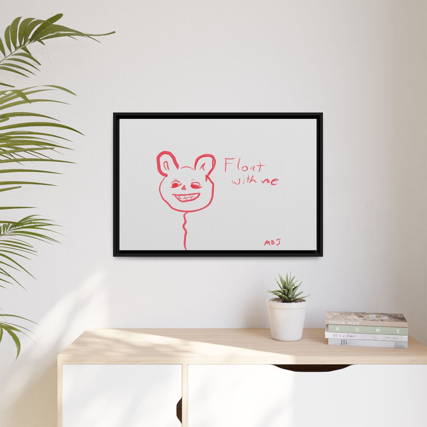 Float with Me - Framed Canvas Print