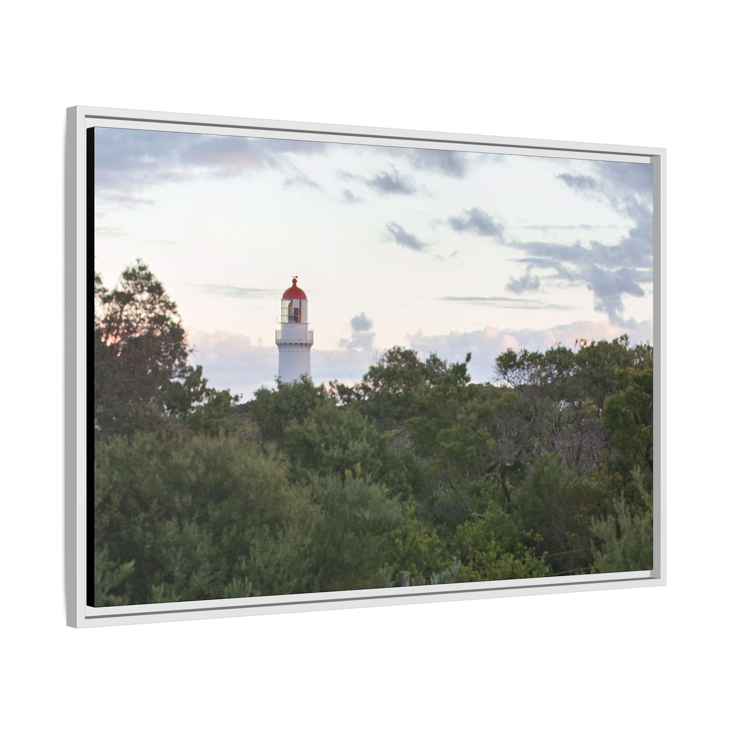 Cape Schank Lighthouse on a Winter Morning 6279 - Framed Canvas Print