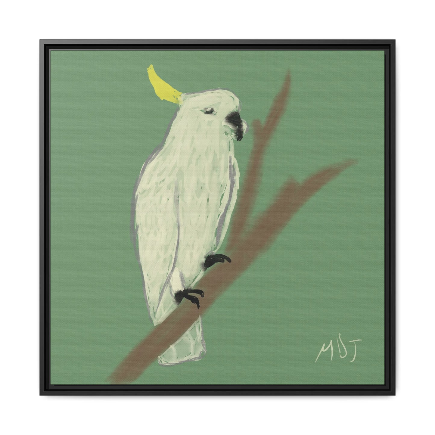 Cockatoo Charm - Framed Canvas Print