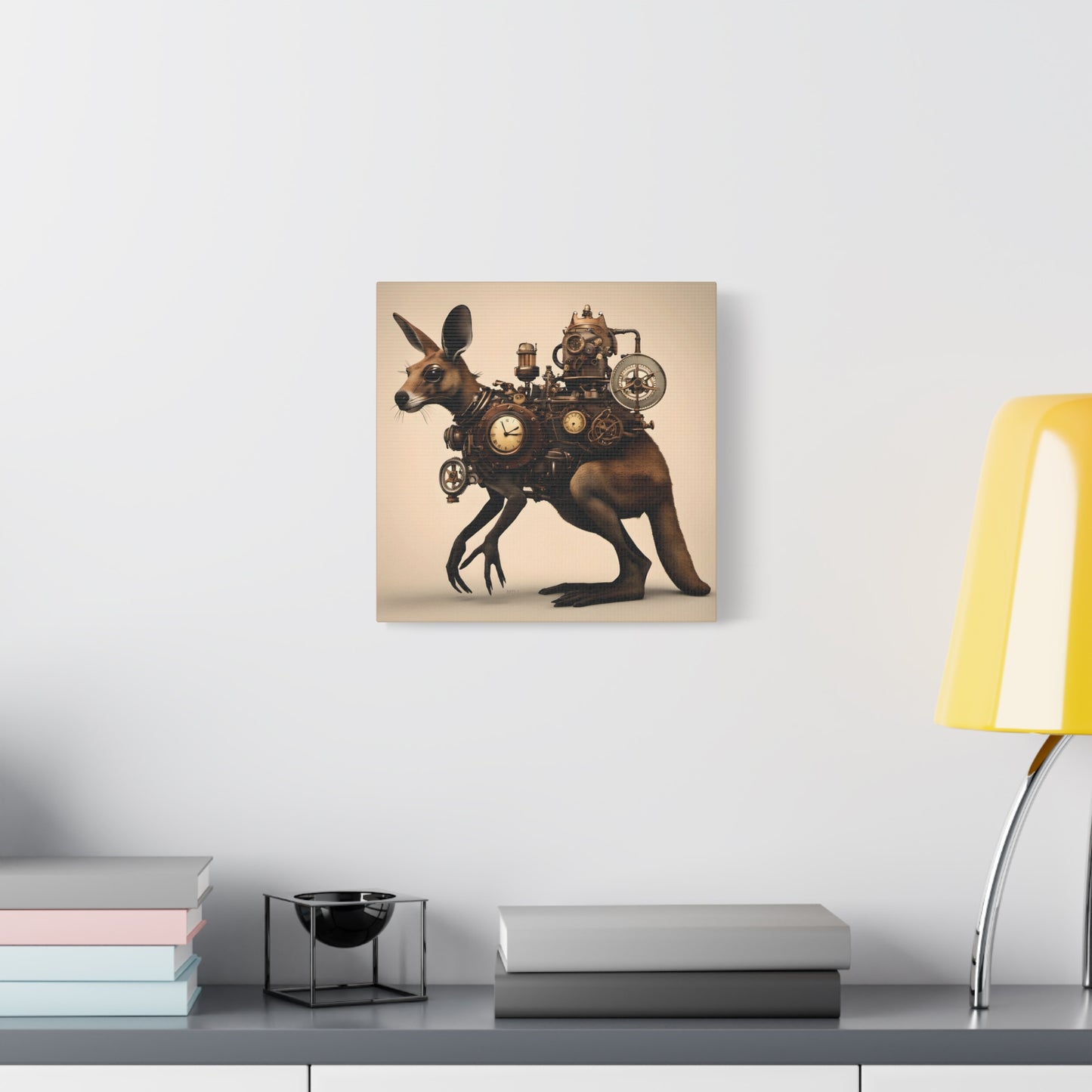 Steampunk Kangaroo 1 - Thick Matte Canvas Print