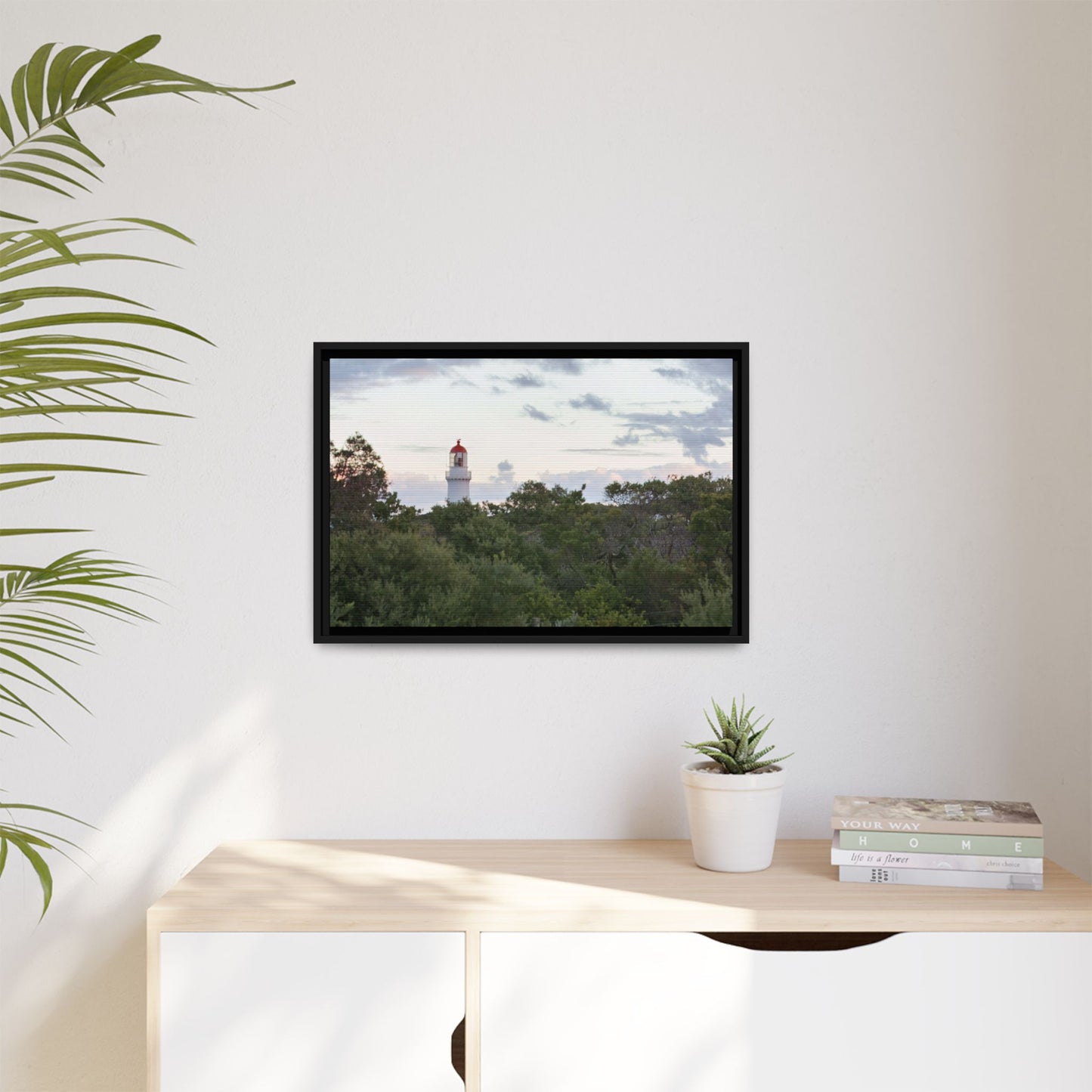 Cape Schank Lighthouse on a Winter Morning 6279 - Framed Canvas Print
