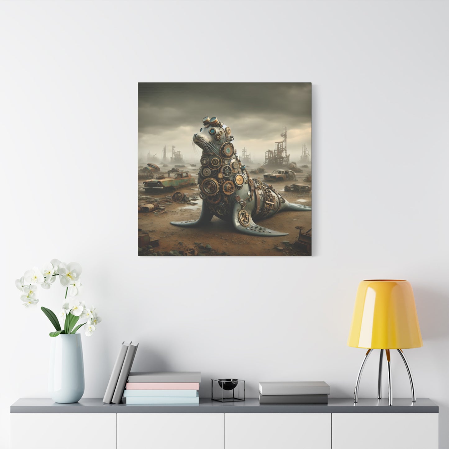 Steampunk Seal 8 - Thick Matte Canvas Print