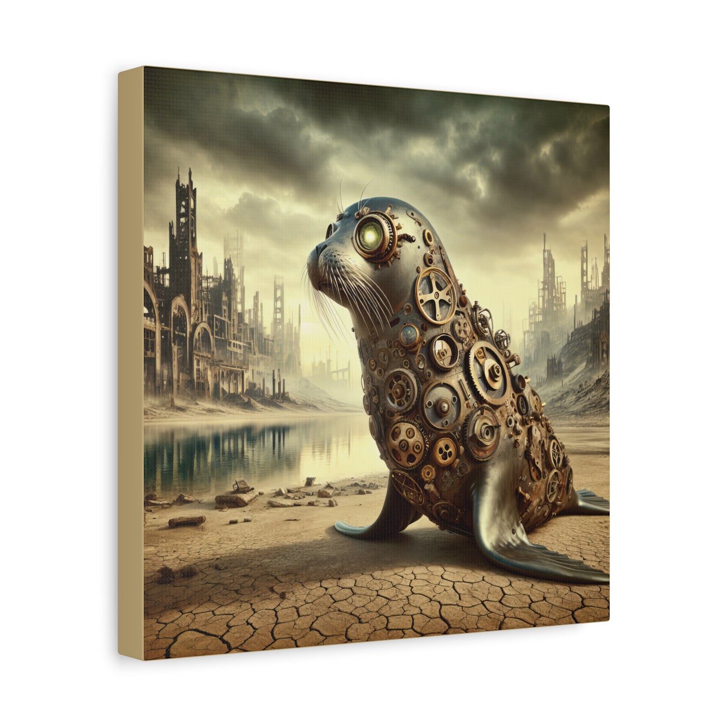 Steampunk Seal 10 - Thick Matte Canvas Print