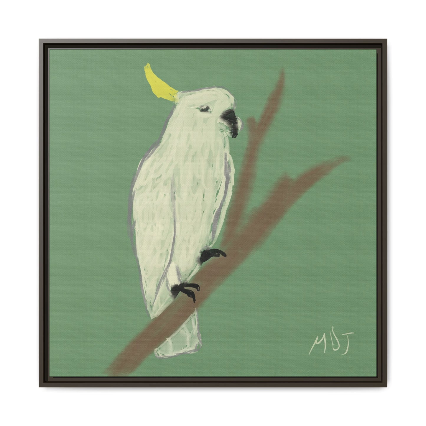 Cockatoo Charm - Framed Canvas Print
