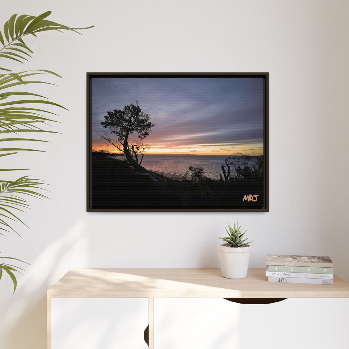A Tranquil Evening: The Sunset Over Cowes | Framed Canvas