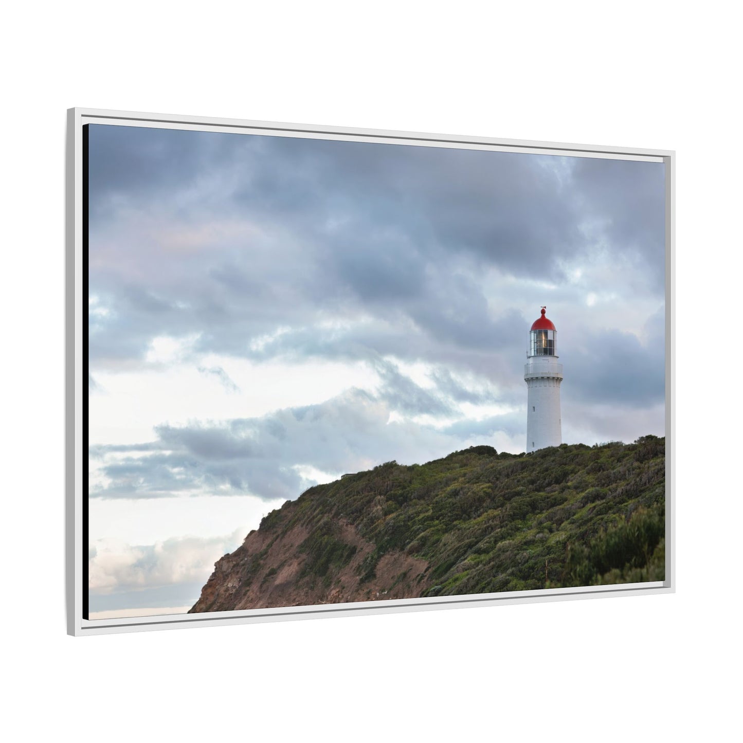 Cape Schank Lighthouse on a Winter Morning 6287 - Framed Canvas Print