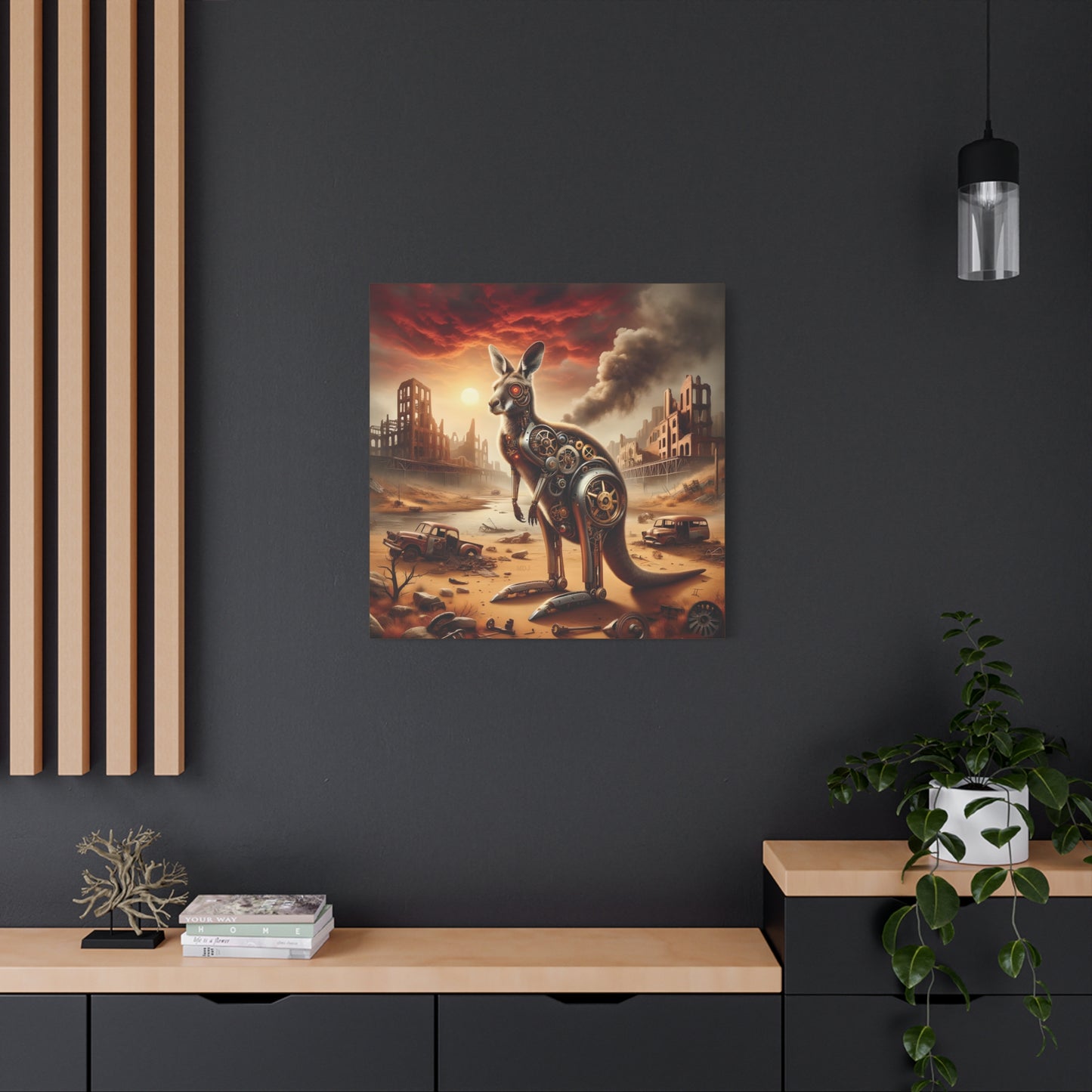 Steampunk Kangaroo 15 - Thick Matte Canvas Print