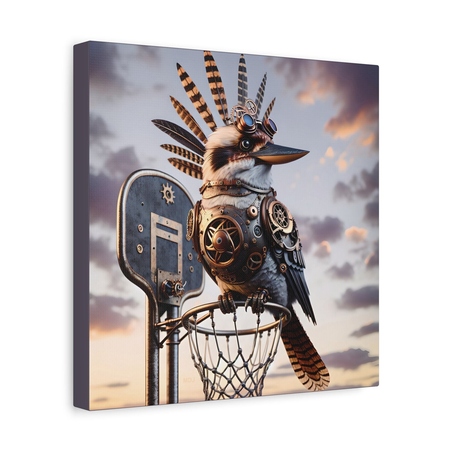 Steampunk Kookaburra 19 - Thick Matte Canvas Print