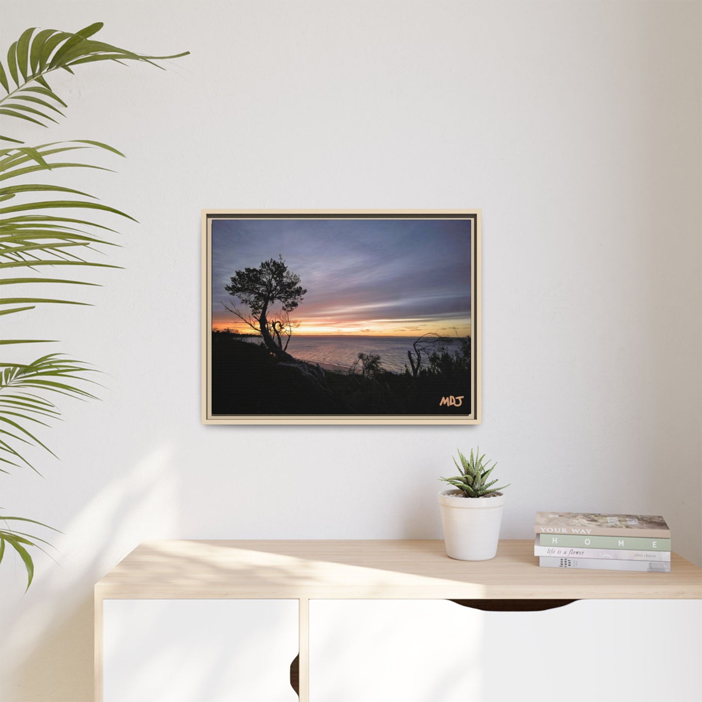 A Tranquil Evening: The Sunset Over Cowes | Framed Canvas