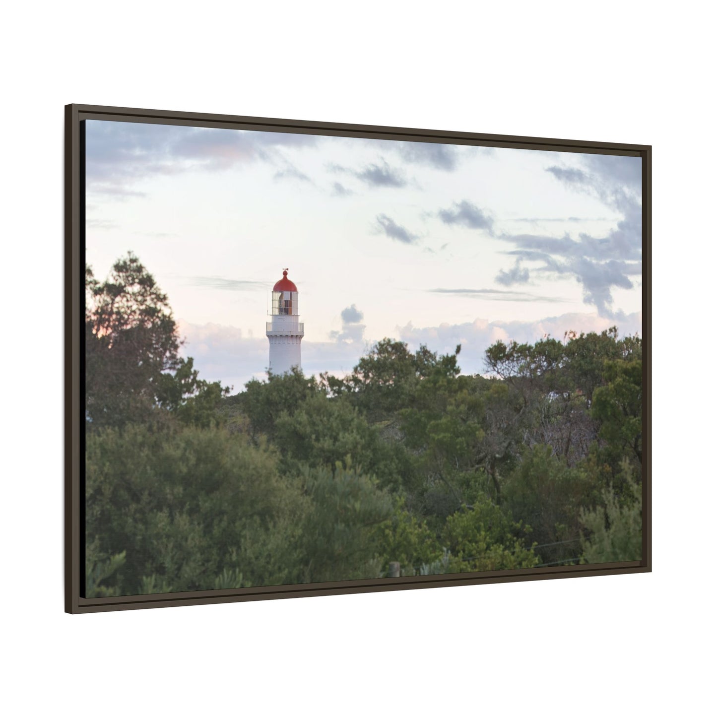 Cape Schank Lighthouse on a Winter Morning 6279 - Framed Canvas Print