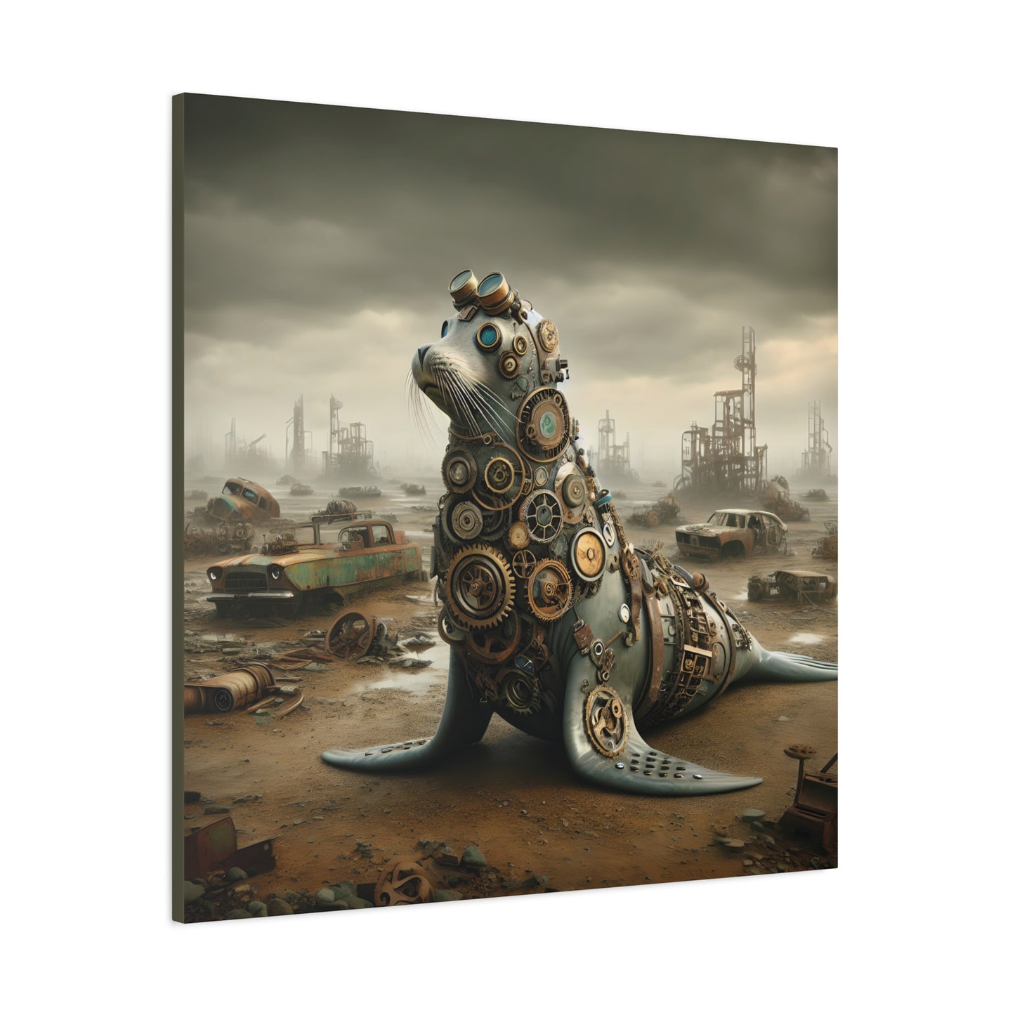 Steampunk Seal 8 - Thick Matte Canvas Print