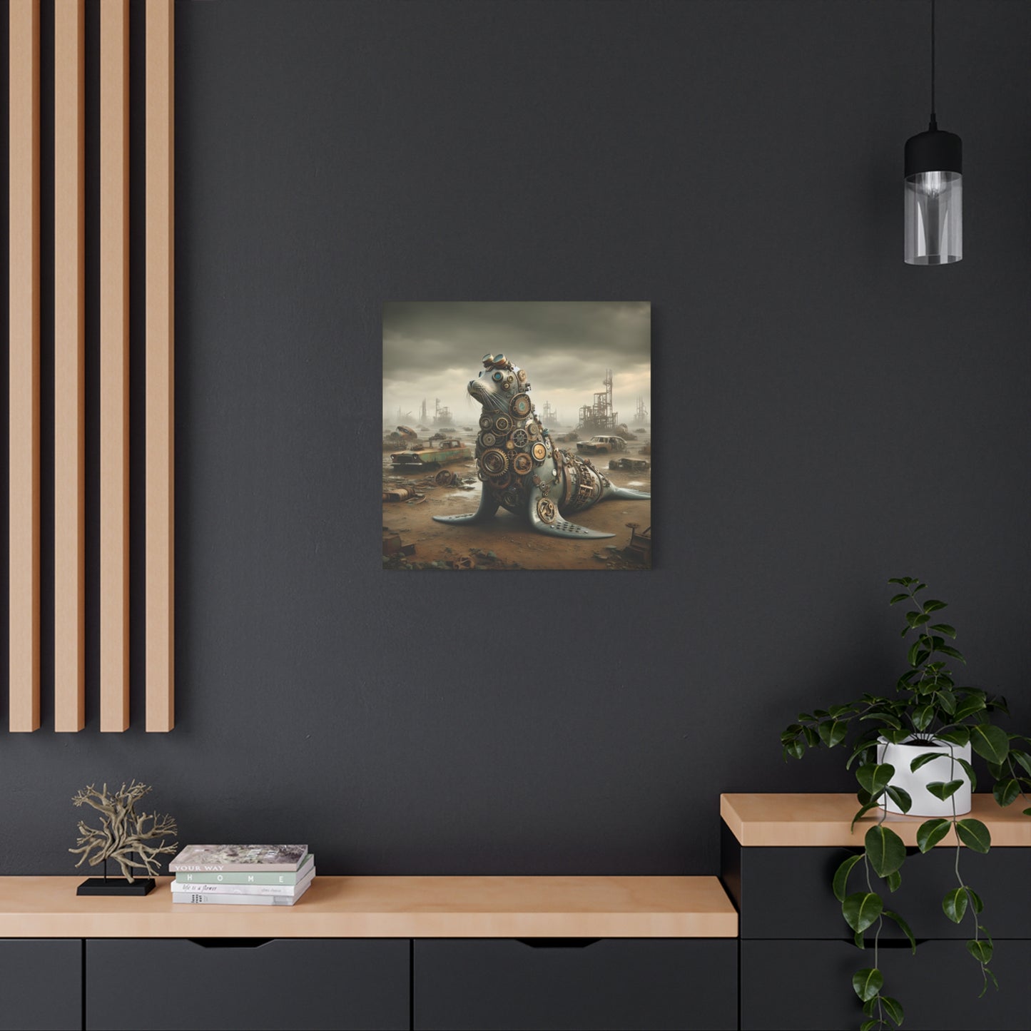 Steampunk Seal 8 - Thick Matte Canvas Print