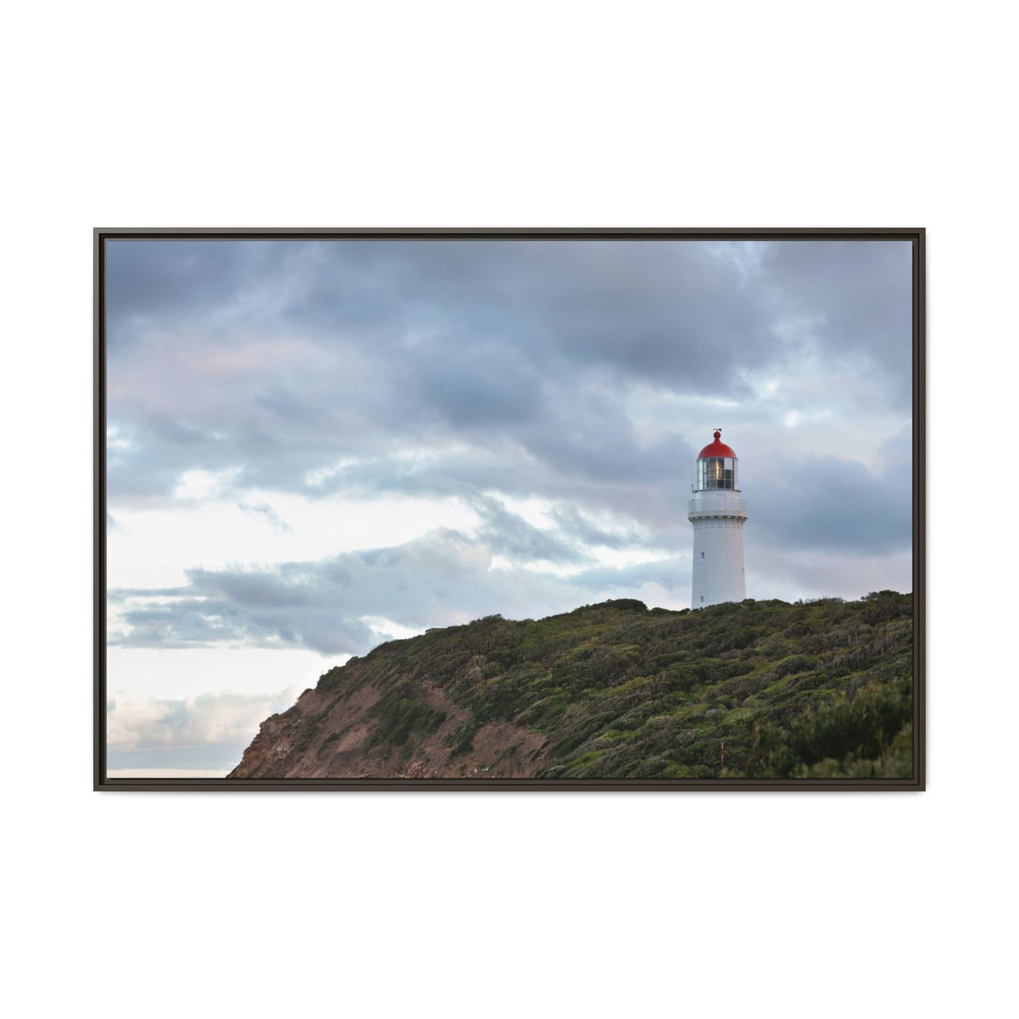 Cape Schank Lighthouse on a Winter Morning 6287 - Framed Canvas Print