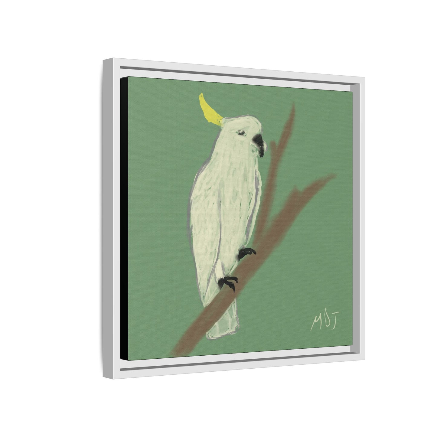 Cockatoo Charm - Framed Canvas Print