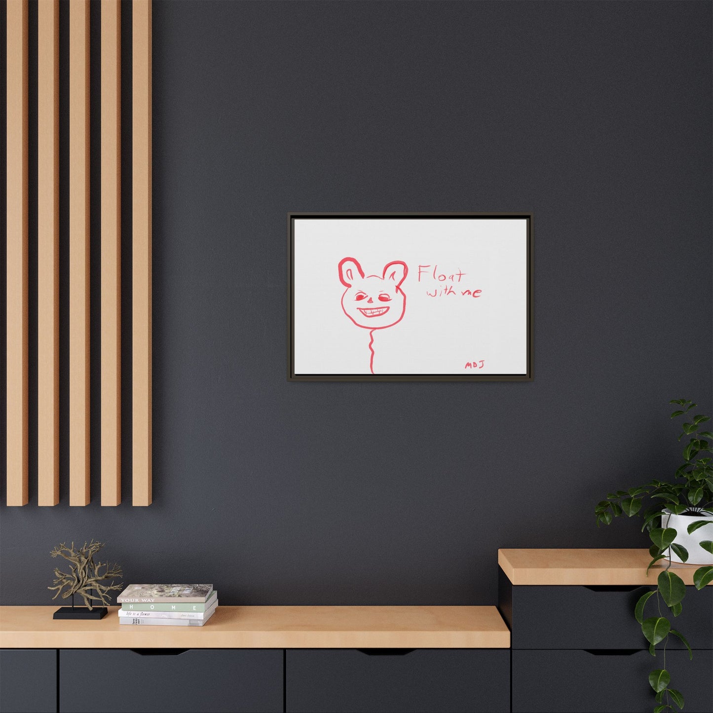 Float with Me - Framed Canvas Print