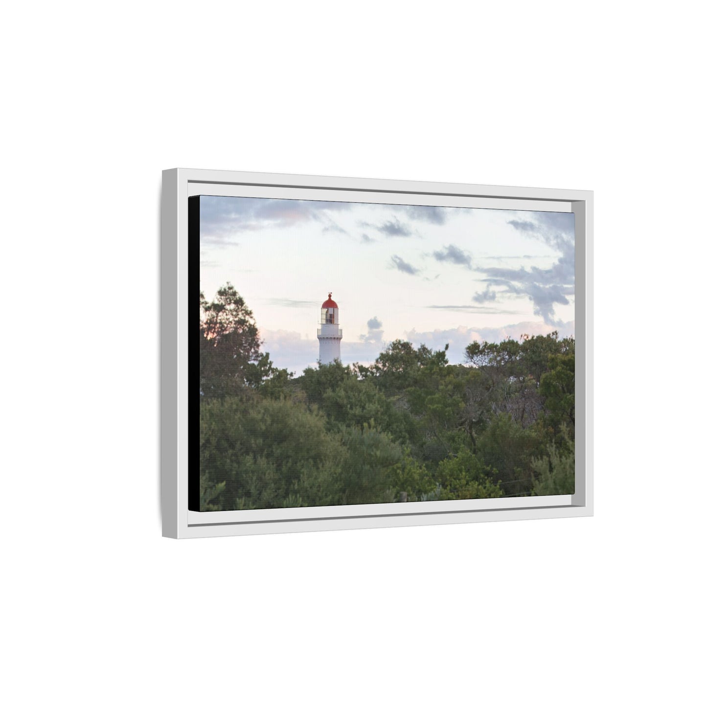 Cape Schank Lighthouse on a Winter Morning 6279 - Framed Canvas Print