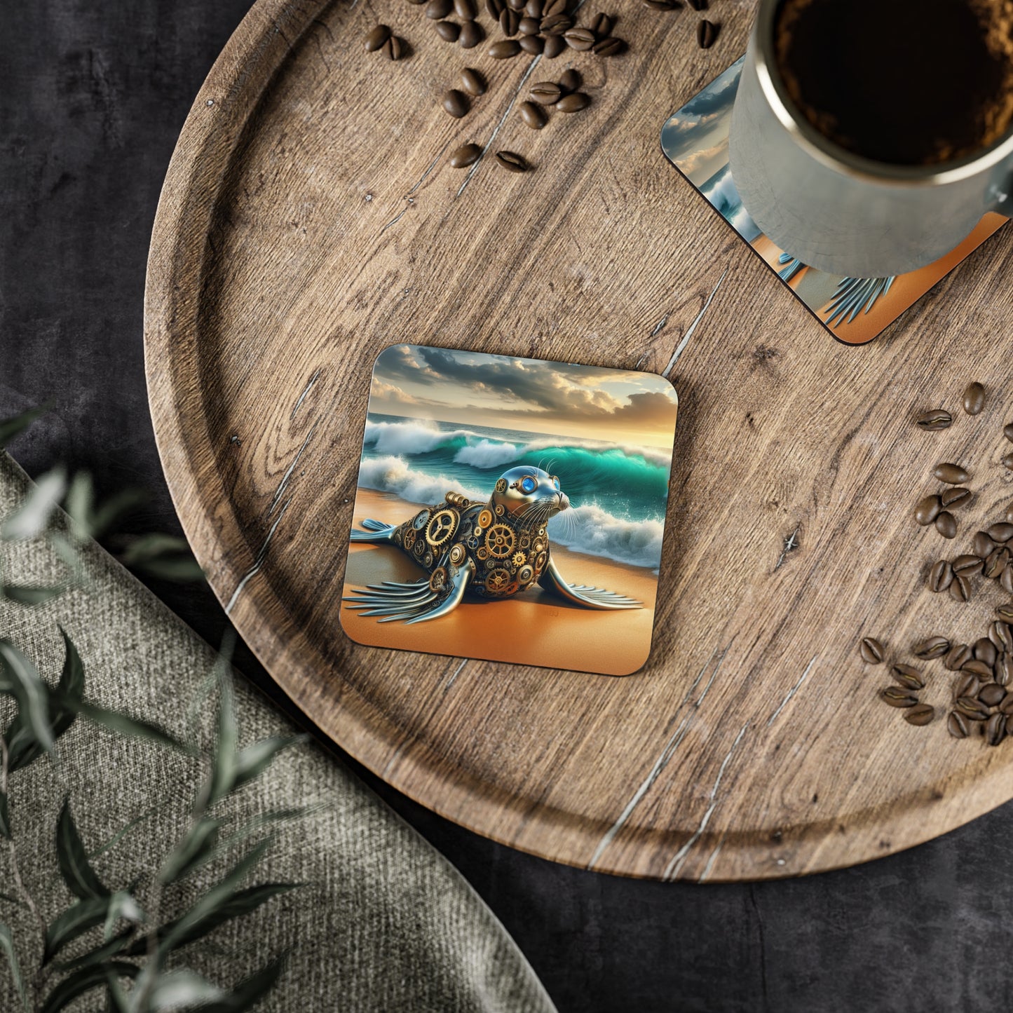 Steampunk Seal 9 - Coasters