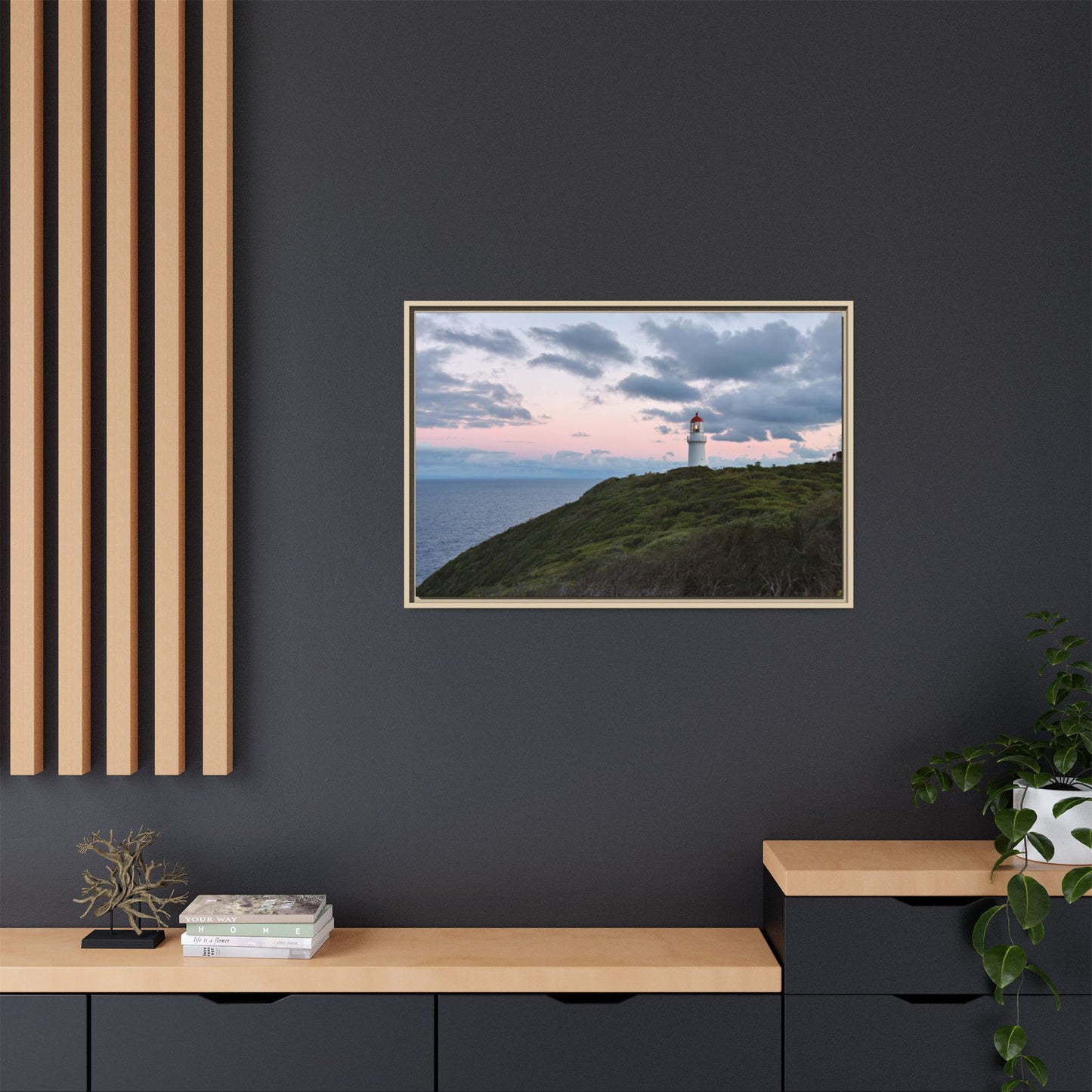 Cape Schank Lighthouse at Sunrise in Winter [6228] | Framed Canvas