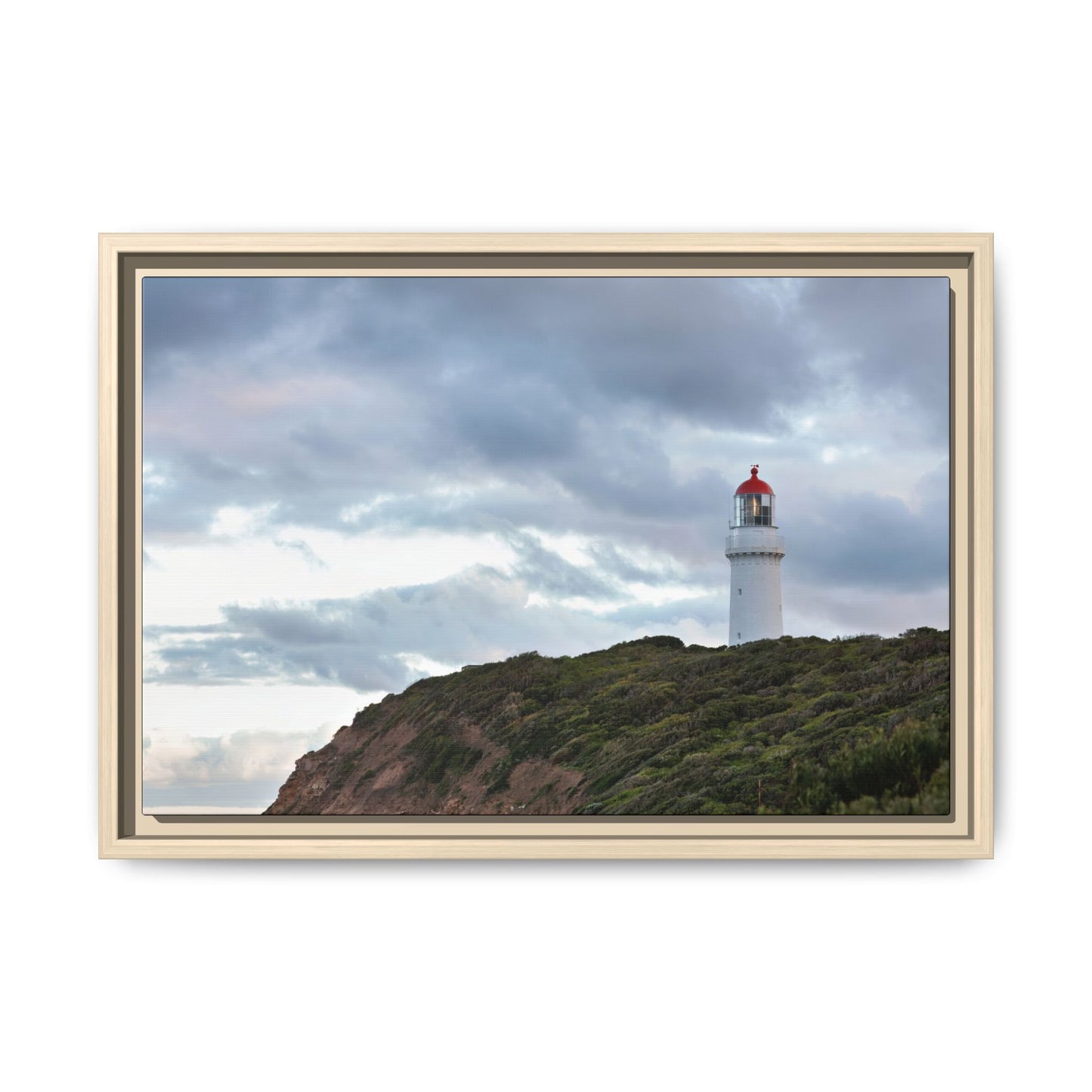 Cape Schank Lighthouse on a Winter Morning 6287 - Framed Canvas Print