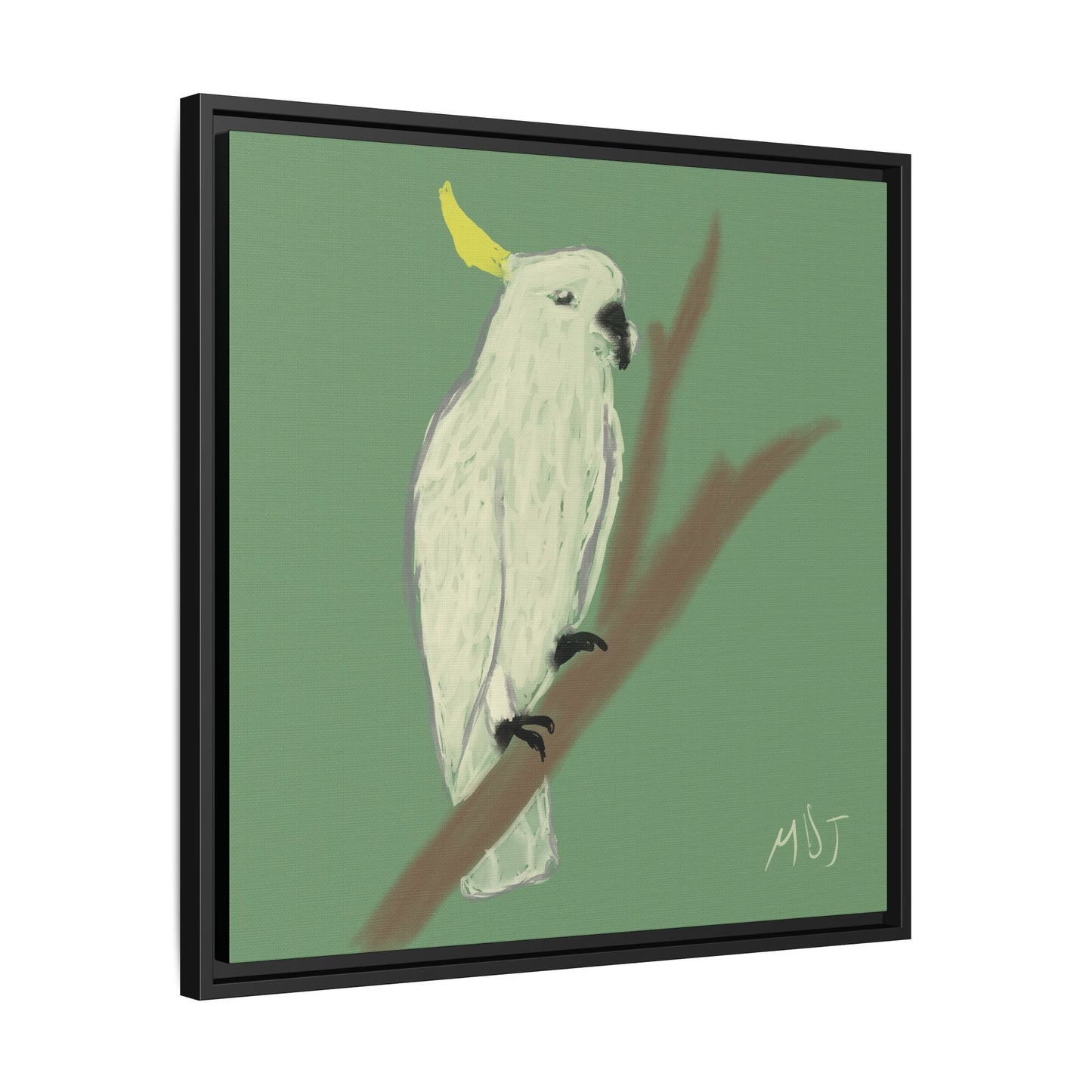 Cockatoo Charm - Framed Canvas Print