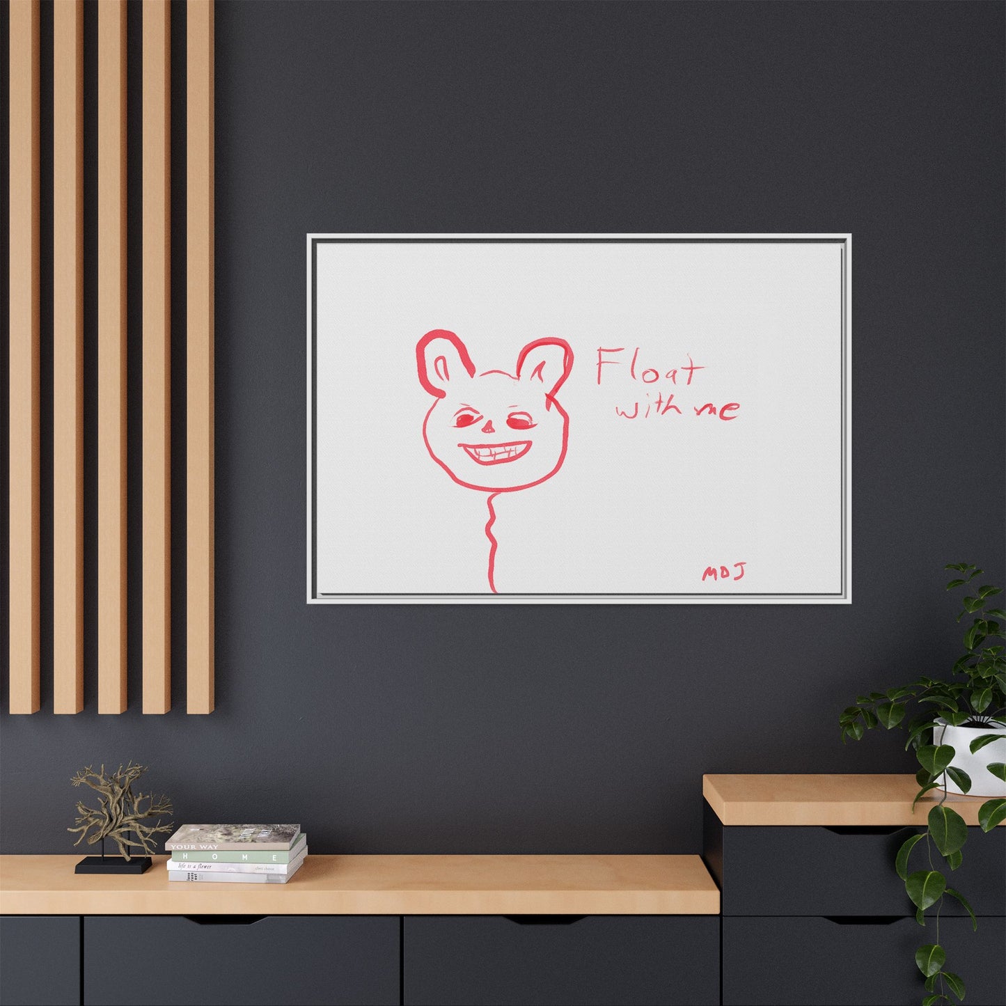 Float with Me - Framed Canvas Print