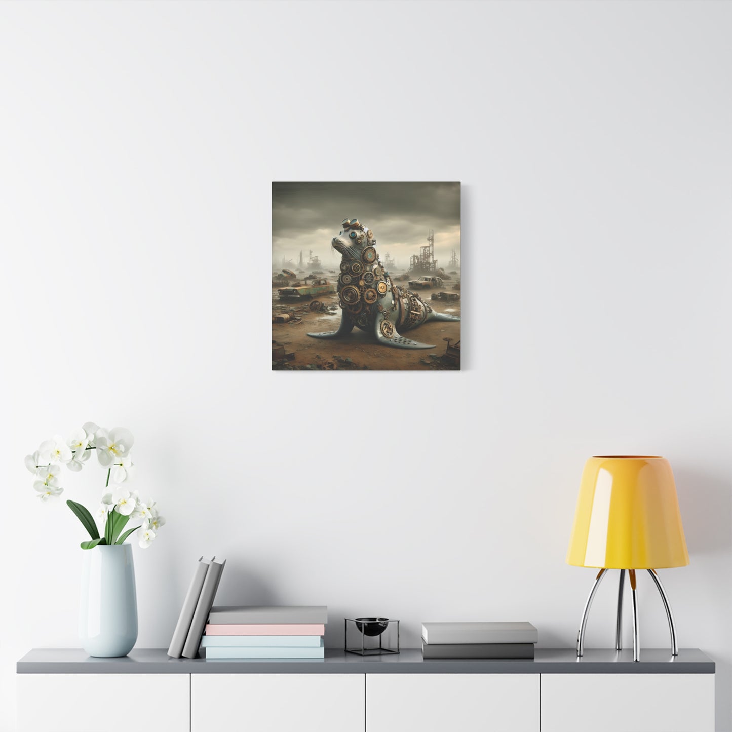 Steampunk Seal 8 - Thick Matte Canvas Print