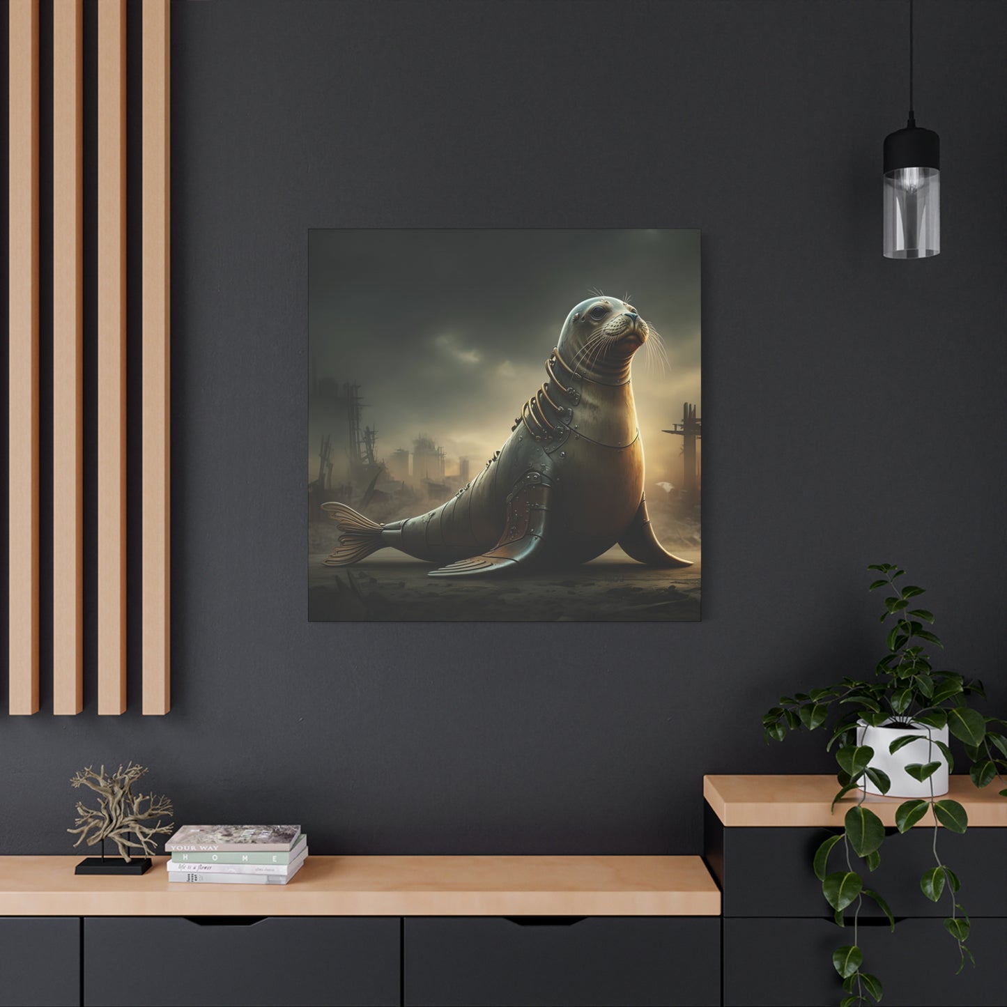 Steampunk Seal 12 - Thick Matte Canvas Print