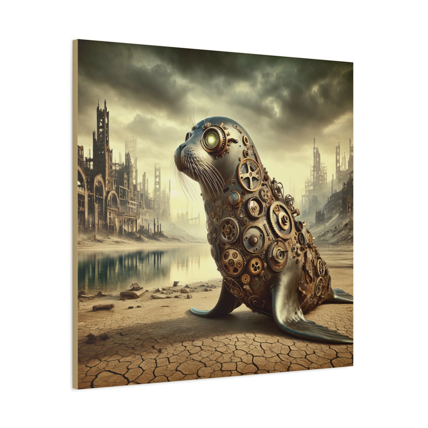 Steampunk Seal 10 - Thick Matte Canvas Print