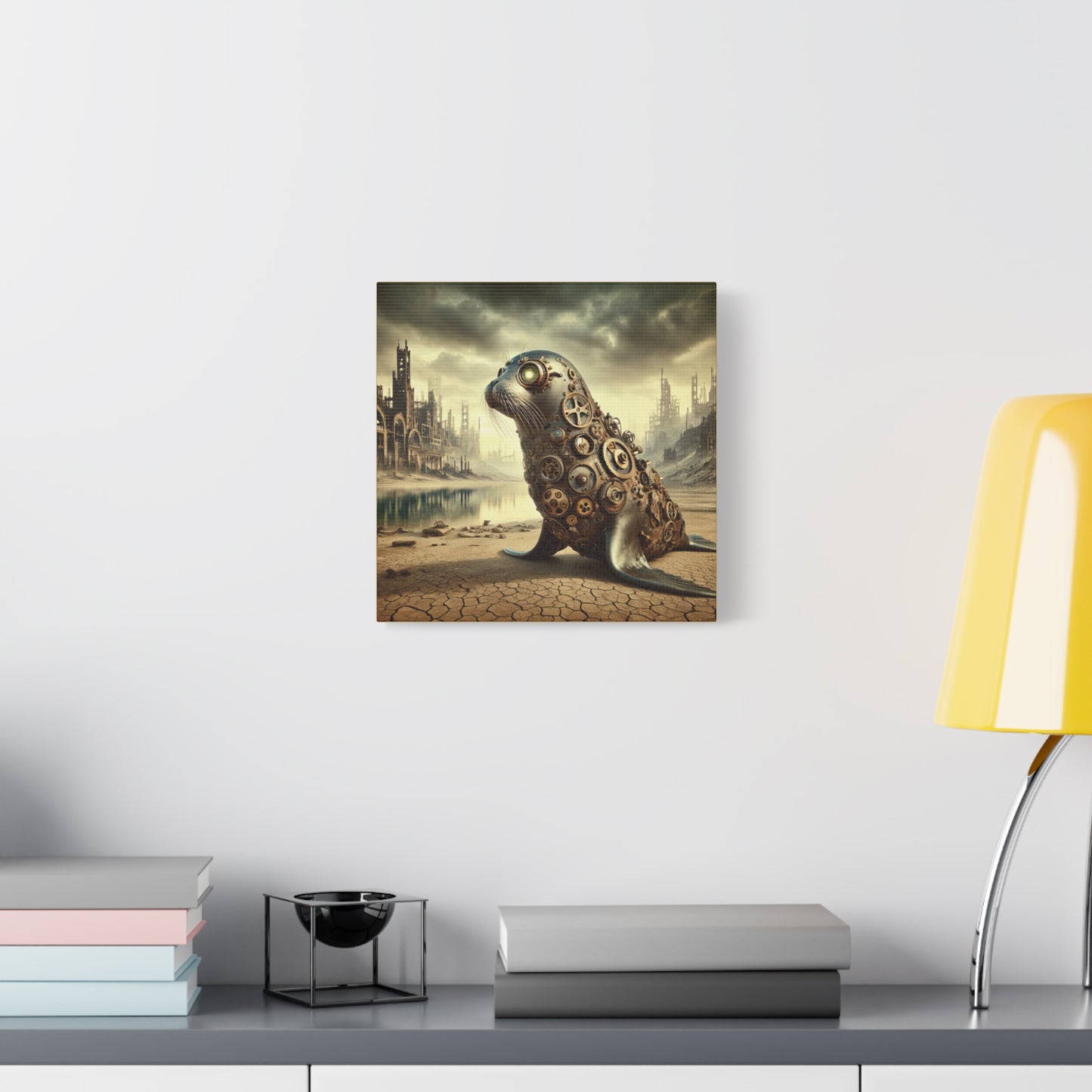 Steampunk Seal 10 - Thick Matte Canvas Print