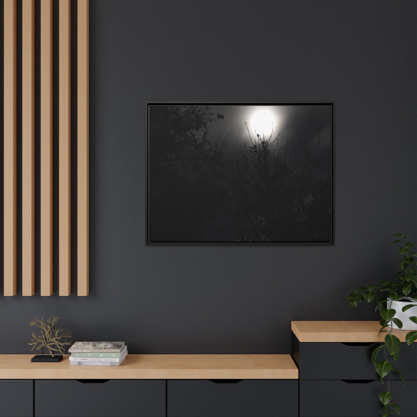 A Dance of Shadows Beneath the Moonlight [28] | Framed Canvas