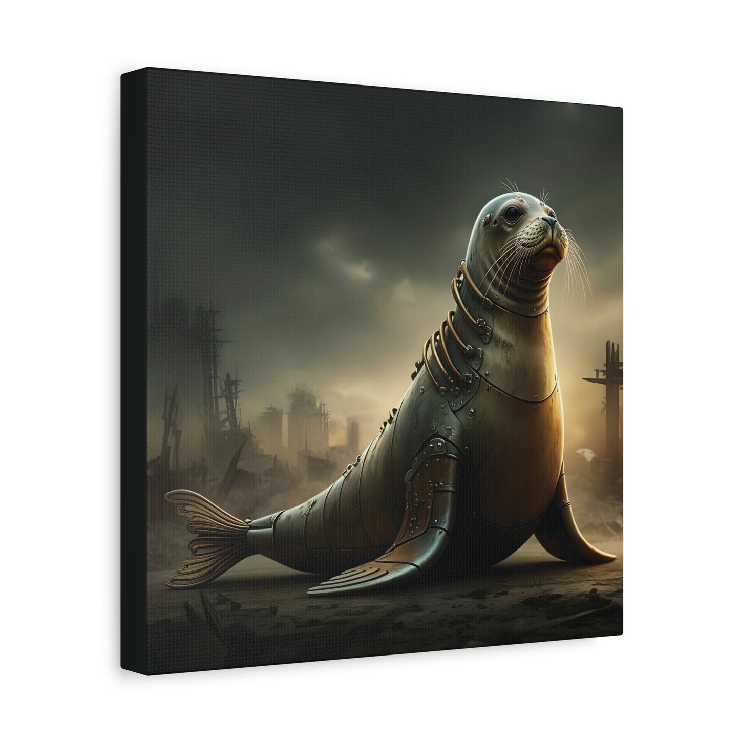 Steampunk Seal 12 - Thick Matte Canvas Print