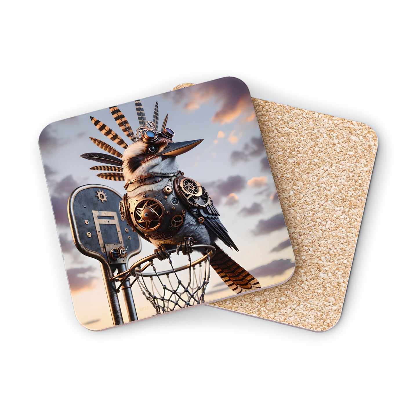 Steampunk Kookaburra 19 - Coasters