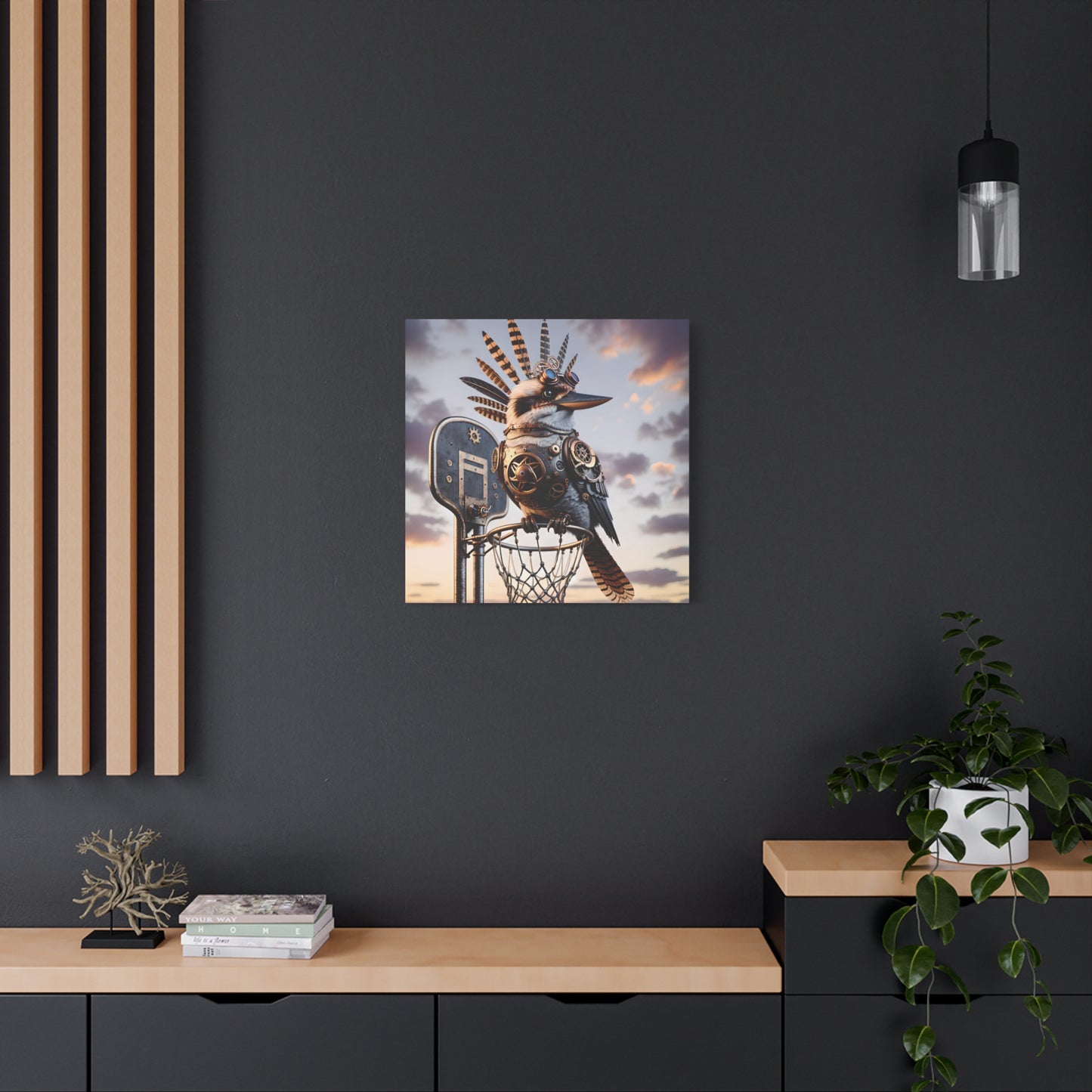 Steampunk Kookaburra 19 - Thick Matte Canvas Print