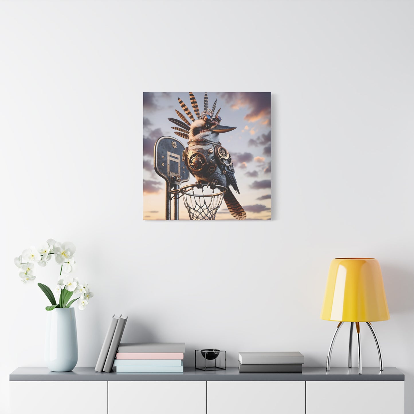 Steampunk Kookaburra 19 - Thick Matte Canvas Print