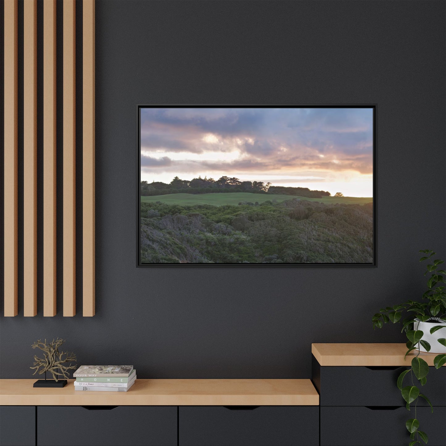 Winter Sunrise on the Mornington Peninsula 6268 - Thick Matte Canvas Print, Framed