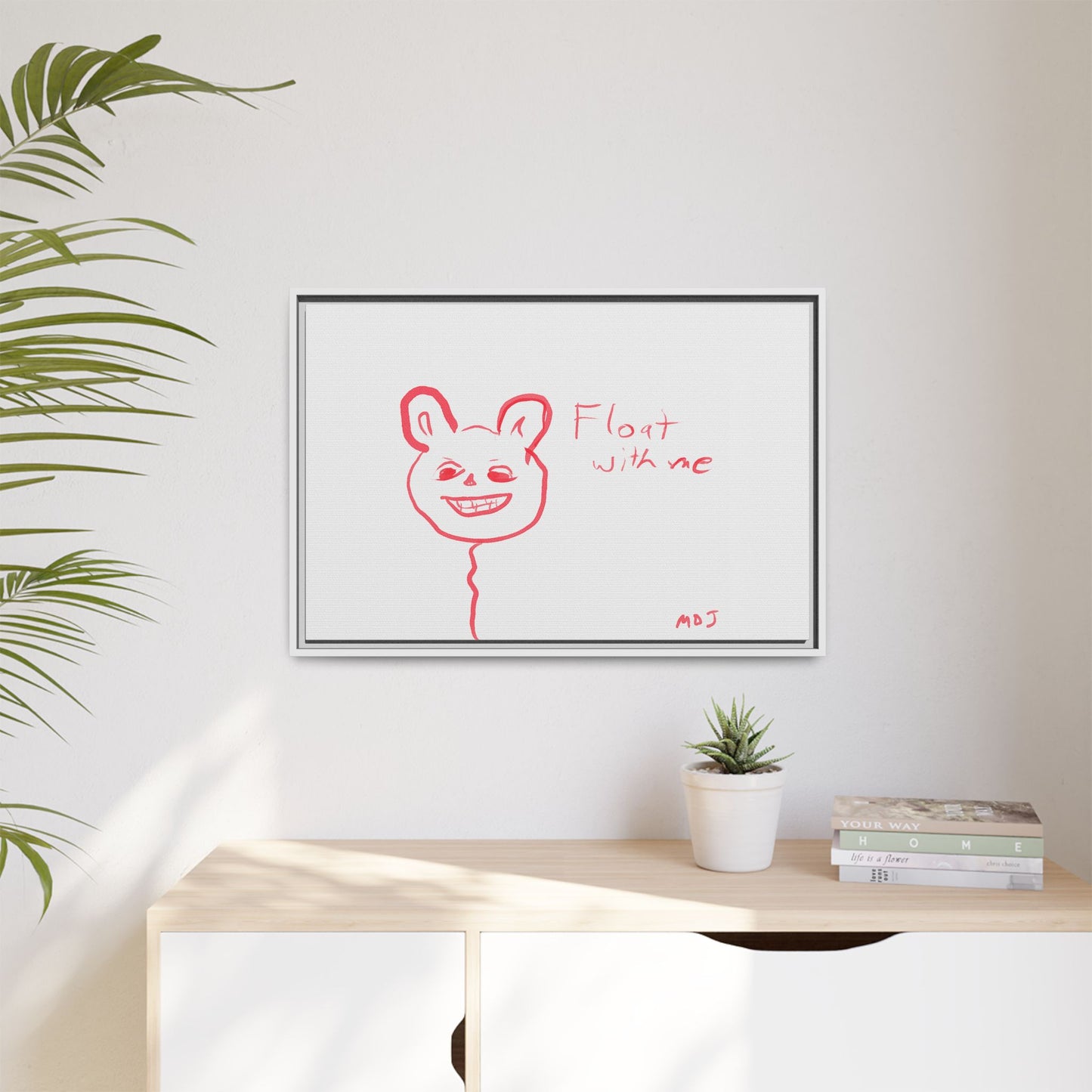 Float with Me - Framed Canvas Print
