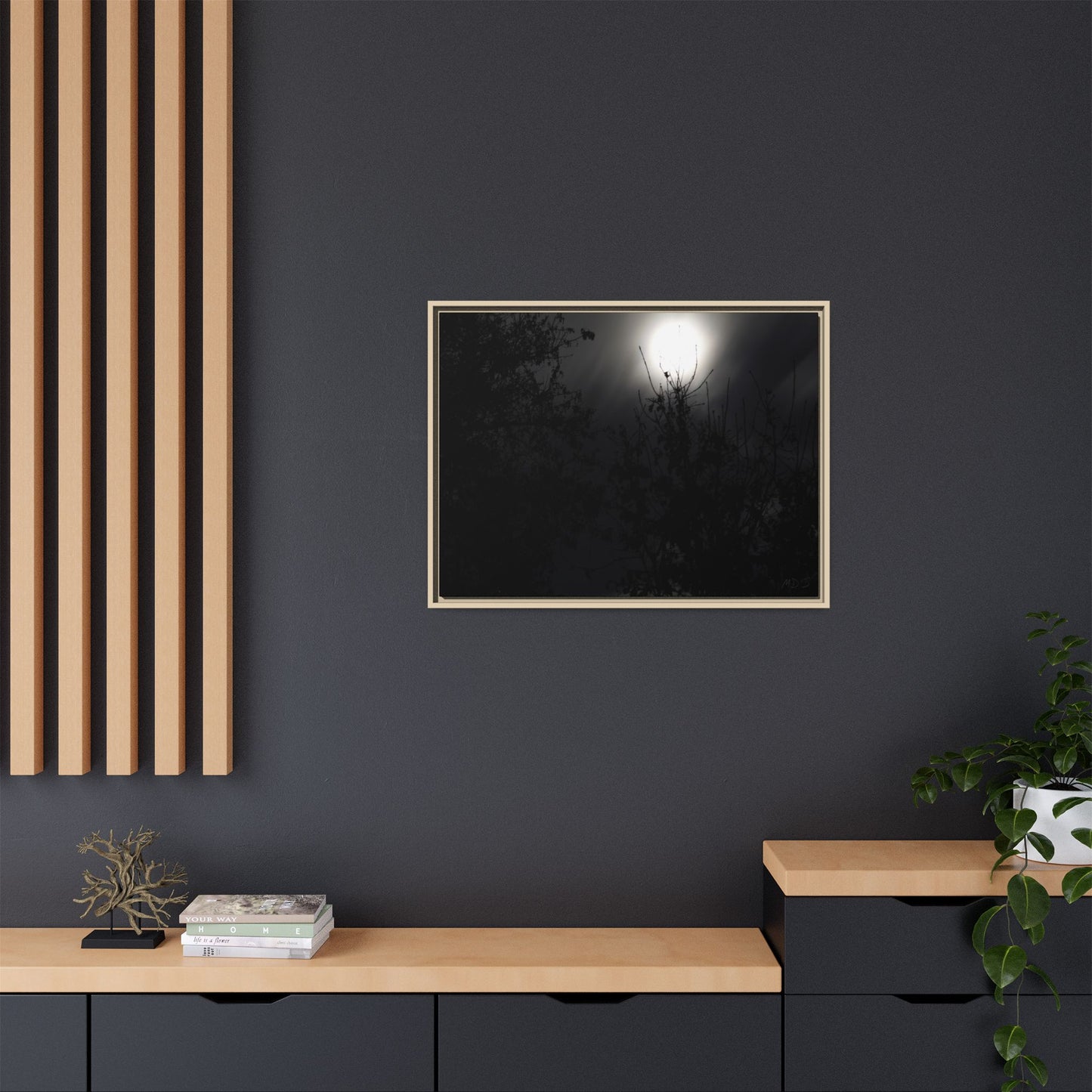 A Dance of Shadows Beneath the Moonlight [28] | Framed Canvas