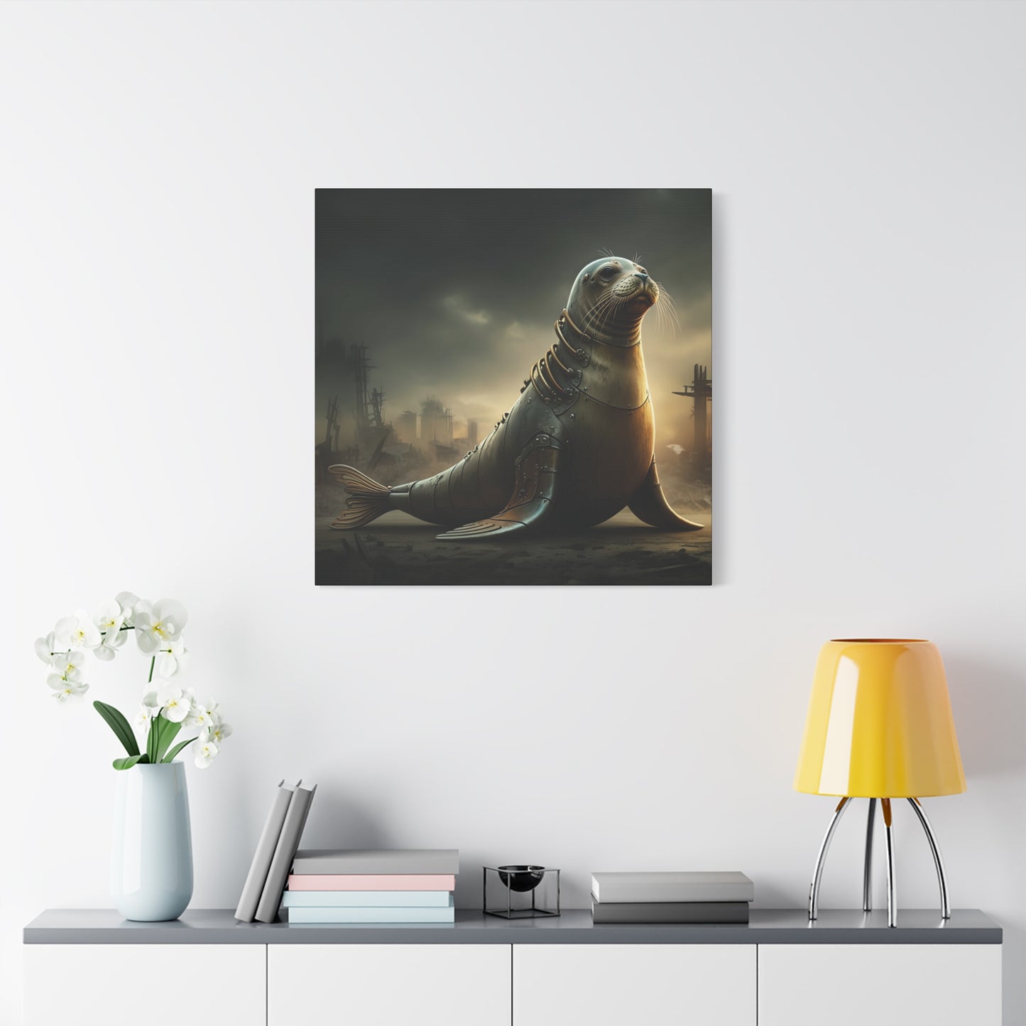 Steampunk Seal 12 - Thick Matte Canvas Print