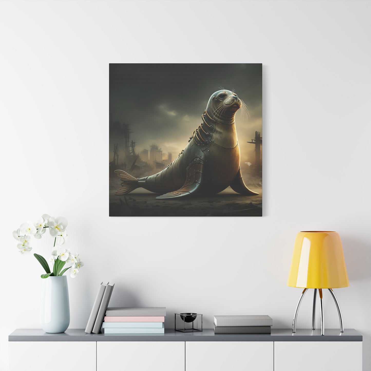 Steampunk Seal 12 - Thick Matte Canvas Print