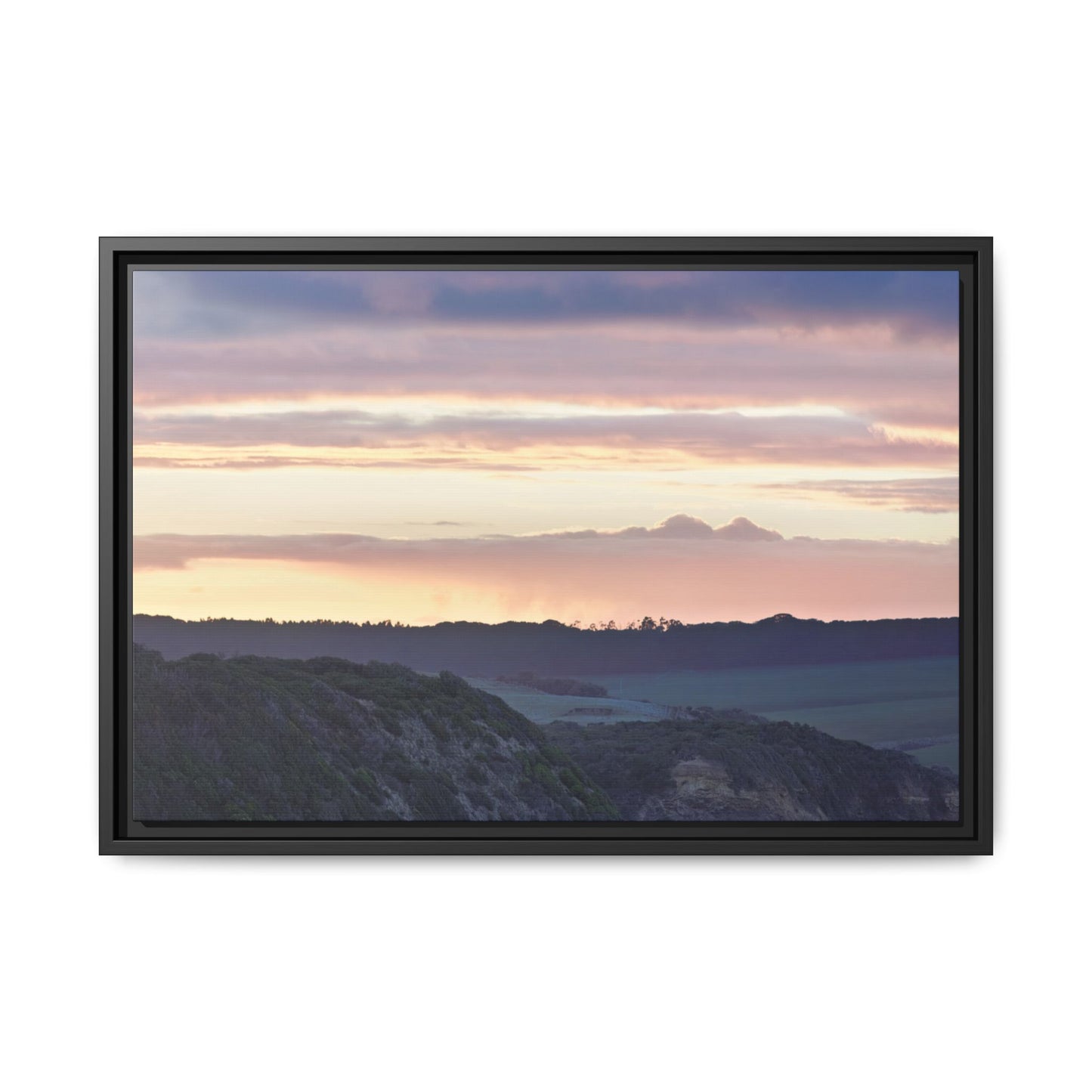 Lever de soleil hivernal sur la péninsule de Mornington [6239] | Toile encadrée
