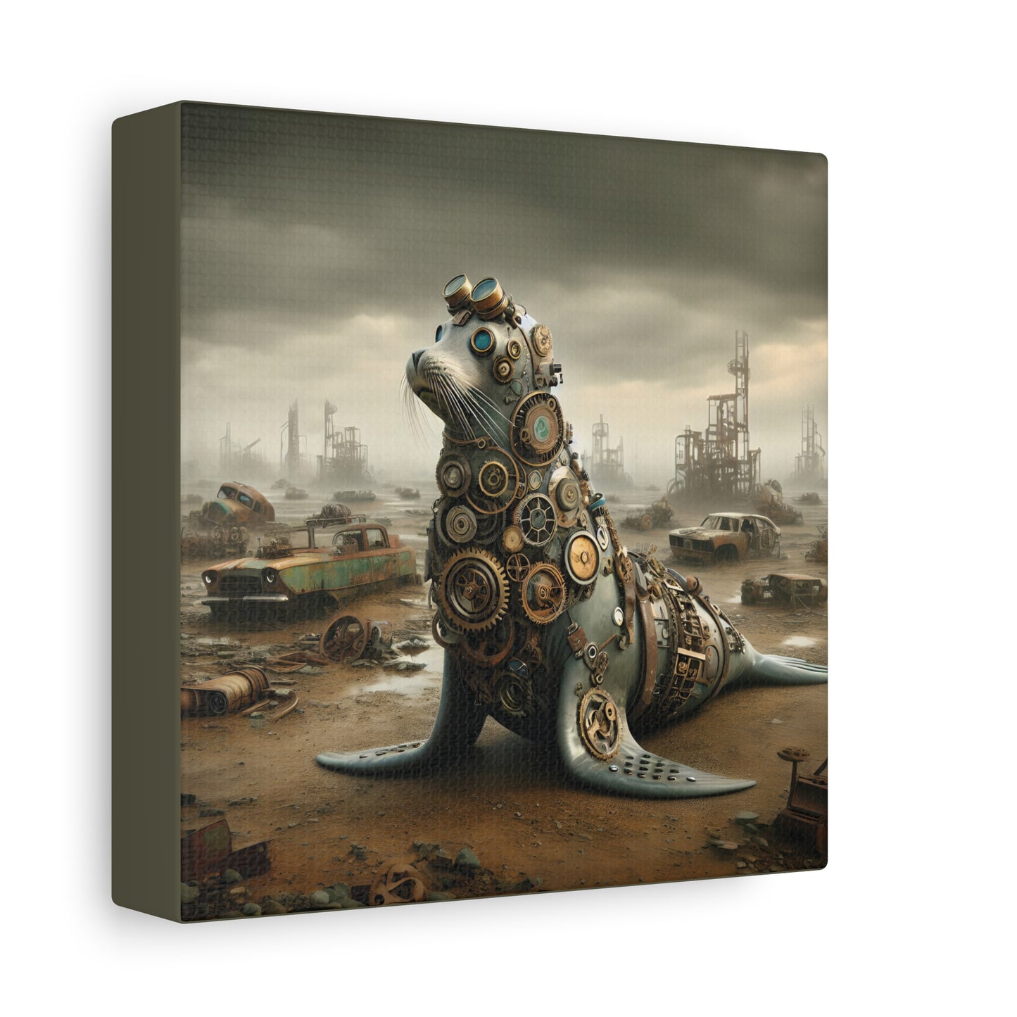 Steampunk Seal 8 - Thick Matte Canvas Print