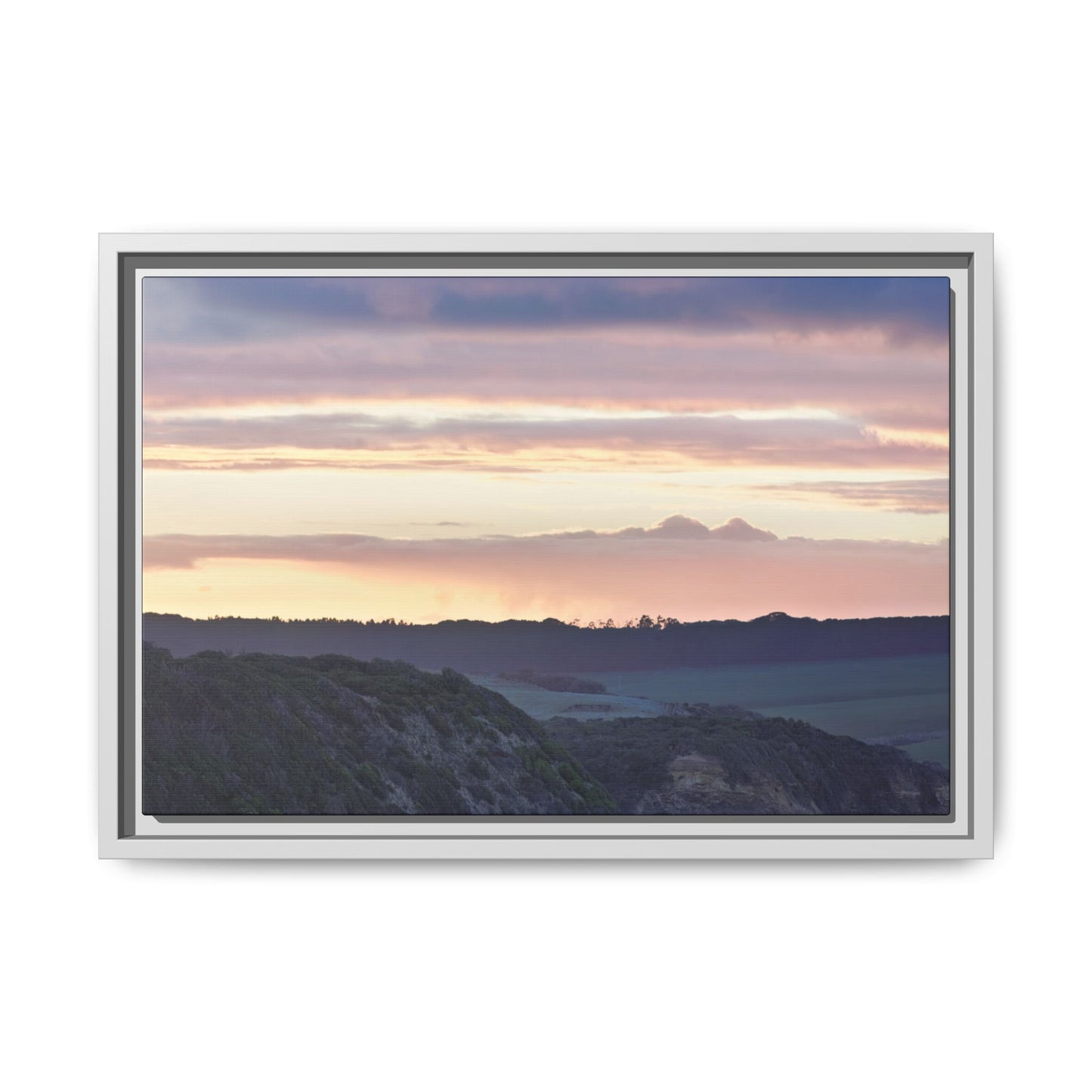 Lever de soleil hivernal sur la péninsule de Mornington [6239] | Toile encadrée